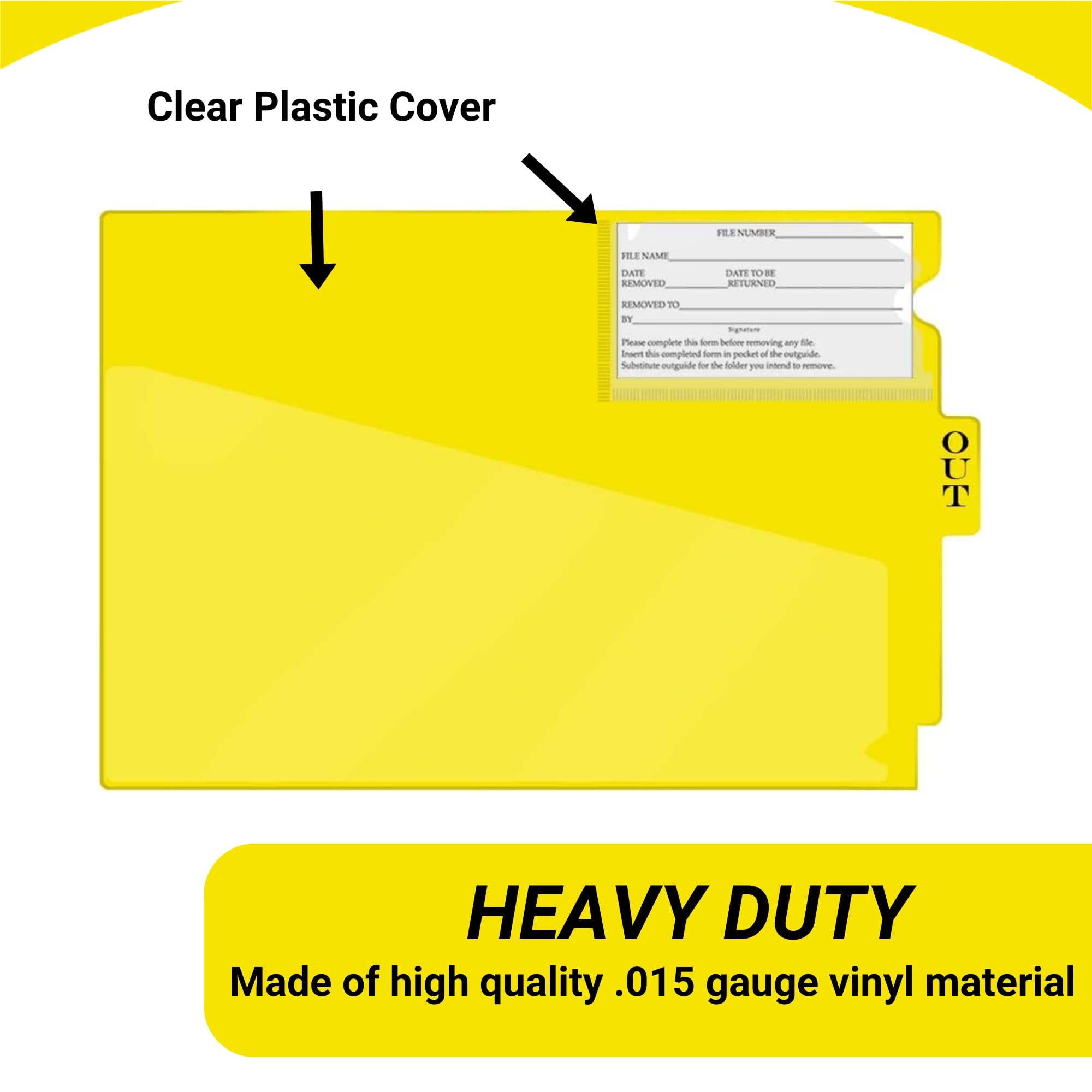 Doctor Stuff - Vinyl File Folders with Center Tab, Diagonal Cut Front Pocket & Top Slip Pocket, Letter Size 9