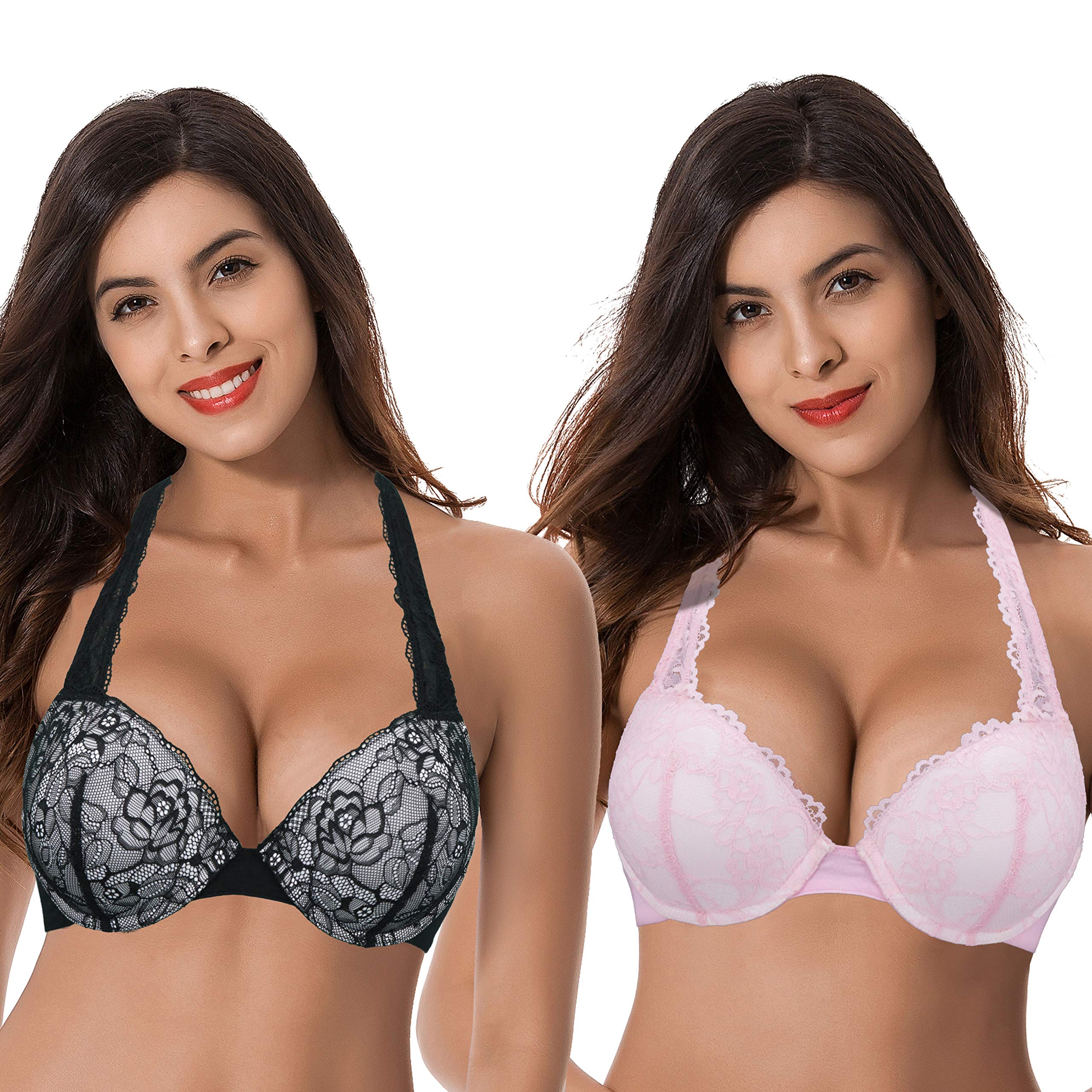 Curve Muse Women's Plus Size Push Up Underwire Bra - 1.5 Cup Enhancer for Full Coverage & Lift | Perfect for Everyday Wear, Special Occasions & Confidence Boost