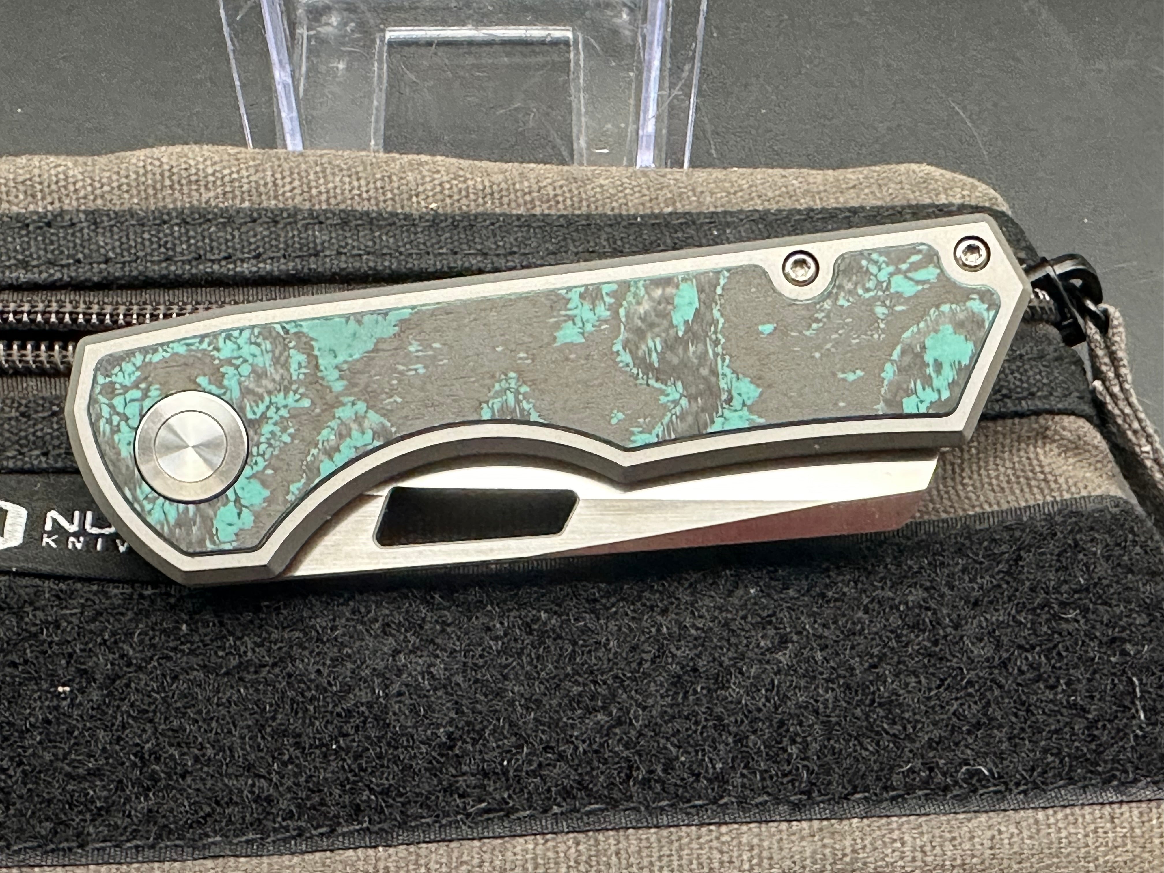 Brian Brown Yeager M V2 Titanium & Camo Carbon Fiber Knife with M390 Blade - EDC, Outdoor, Tactical, and Survival Use