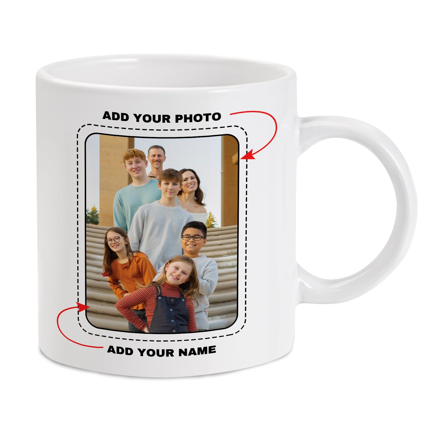 Custom Photo Mug with Personalized Text - Unique Printed Coffee Cup for Birthday, Anniversary Gifts (Him, Her, Husband, Wife) | Perfect for Office Use, Home Decor & Thoughtful Presents