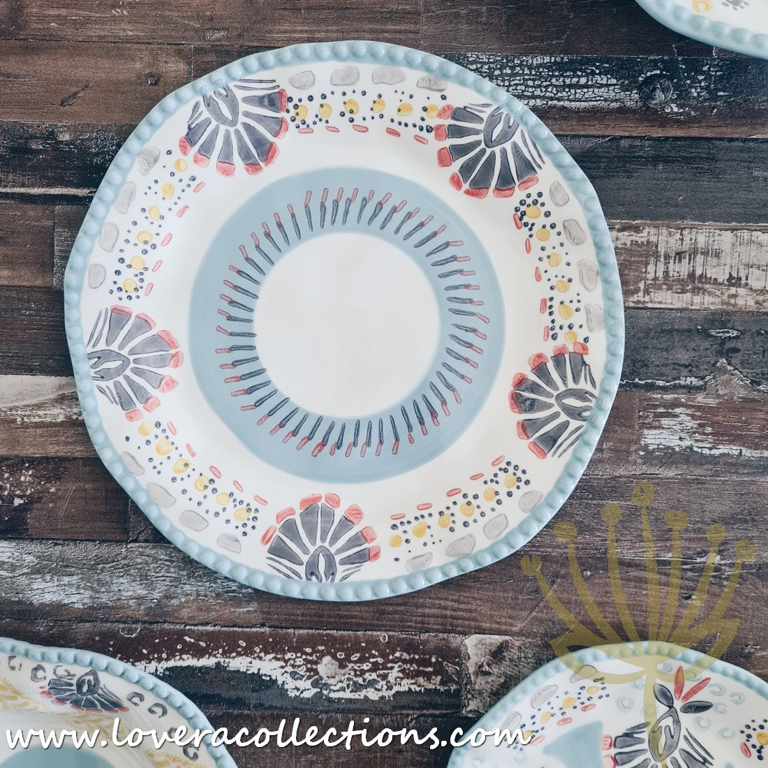 Stylish Afrocentric Light Blue Dinnerware & Serveware Set - Perfect for Family Dinners, Entertaining Guests & Cultural Celebrations