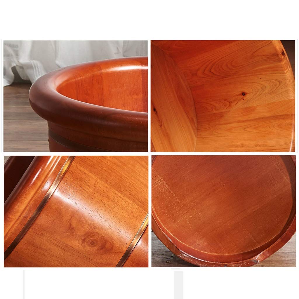 Premium Solid Wood Foot Bath Massager Bucket - Natural Wooden Spa Tub for Relaxing Foot Soak & Massage | Perfect for Home Spa, Aromatherapy & Stress Relief