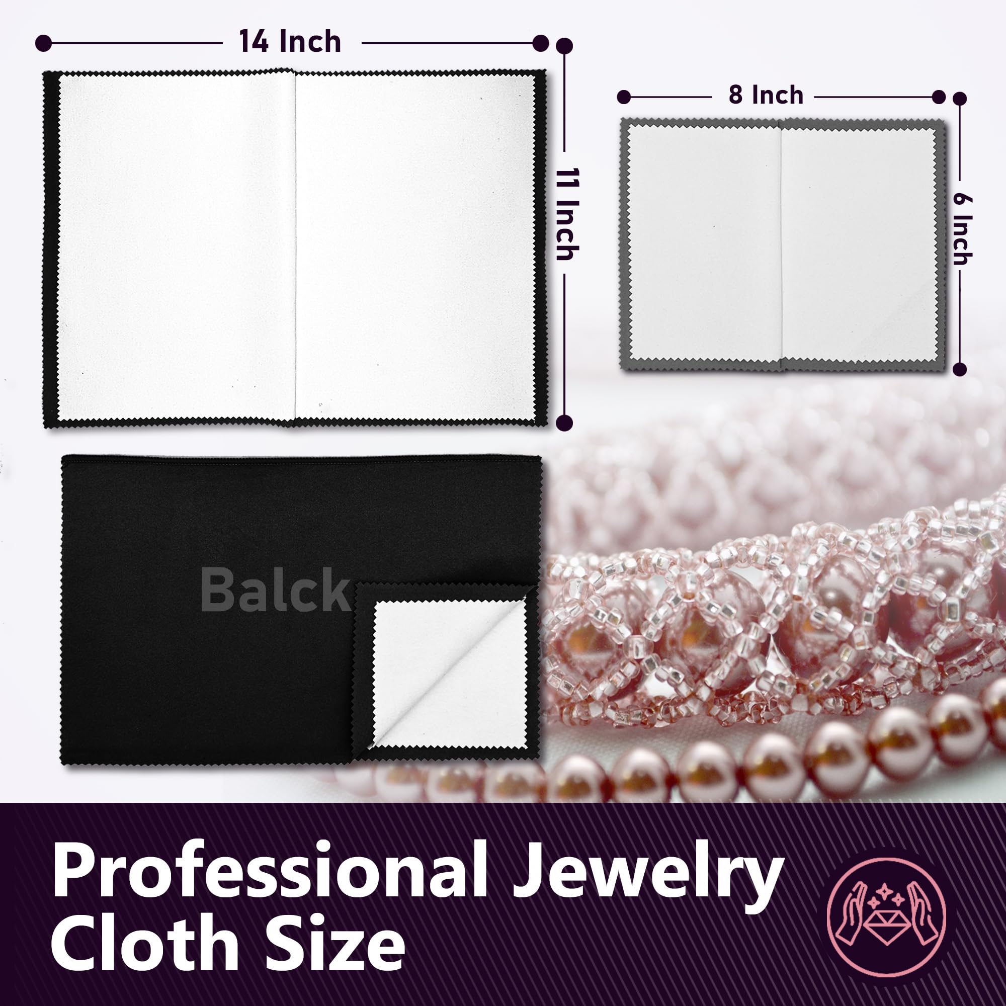 4-Piece Premium Silver Polishing Cloth Set for Jewelry Cleaning - 11