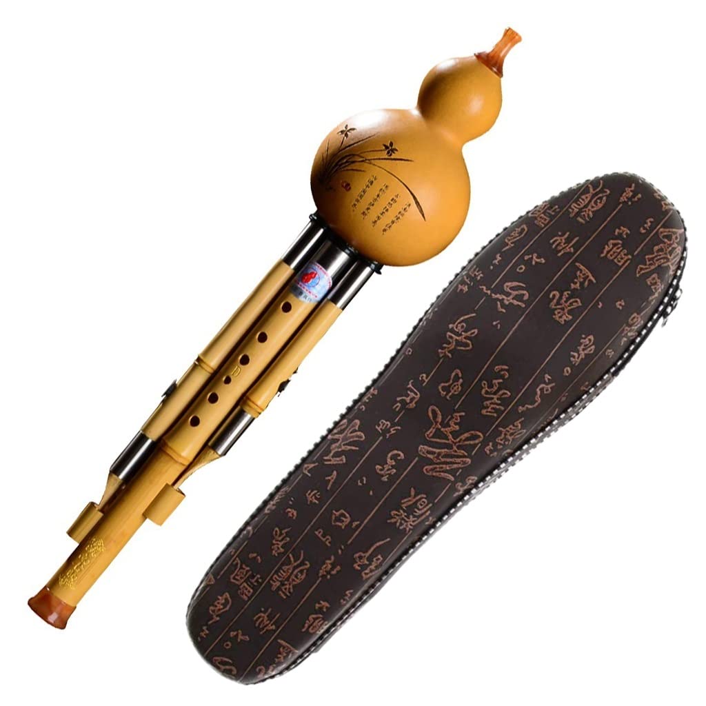 Professional Bb Key Hulusi Flute - Traditional Chinese Bamboo Wind Instrument for Beginners & Students | Perfect for Music Class, Cultural Performances & Home Practice