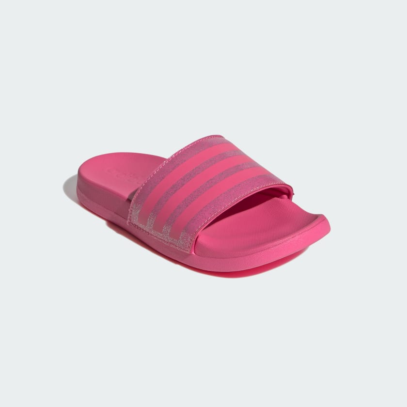 Adidas Kids Adilette Comfort Slides - Pink/Pink for Boys & Girls | Perfect for Pool, Beach, and Summer Wear