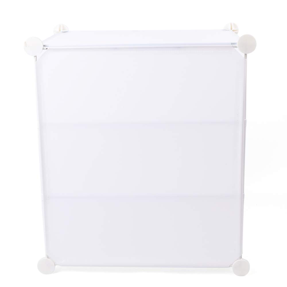 LOYALHEARTDY Plastic Shoe Storage Cabinet with Clear Doors - Stackable Shoe Organizer Holds 72 Pairs, White - Perfect for Closet, Bedroom & Entryway Organization