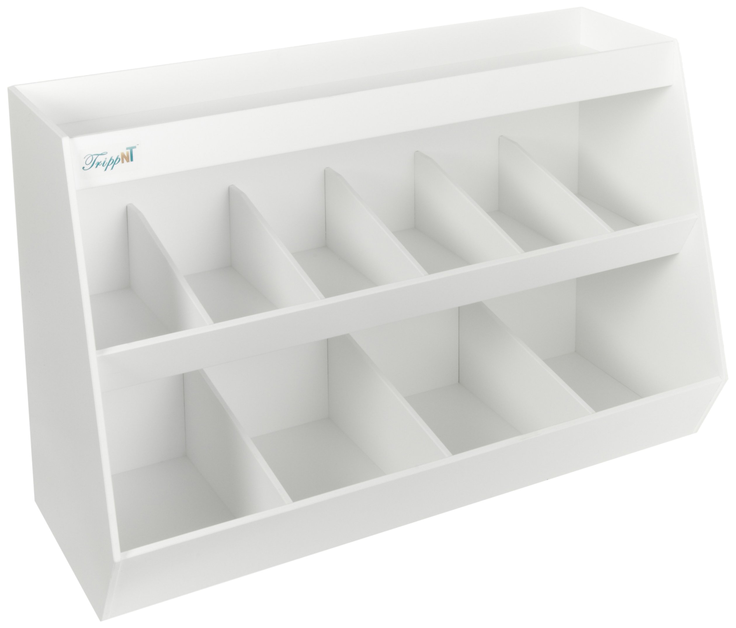 TrippNT Lab Storage Shelf with 10 Bins - Durable Organizer for Laboratory, Office & Home Use - Perfect for Storing Chemicals, Tools & Supplies