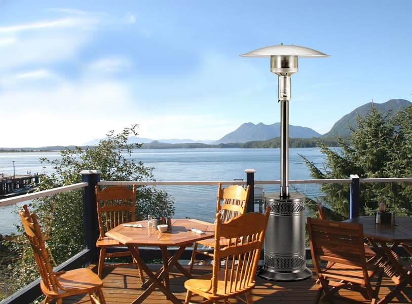 90 Inch Portable Liquid Propane Patio Heater - Antique Bronze Finish for Outdoor Dining, Garden Parties & Backyard Gatherings