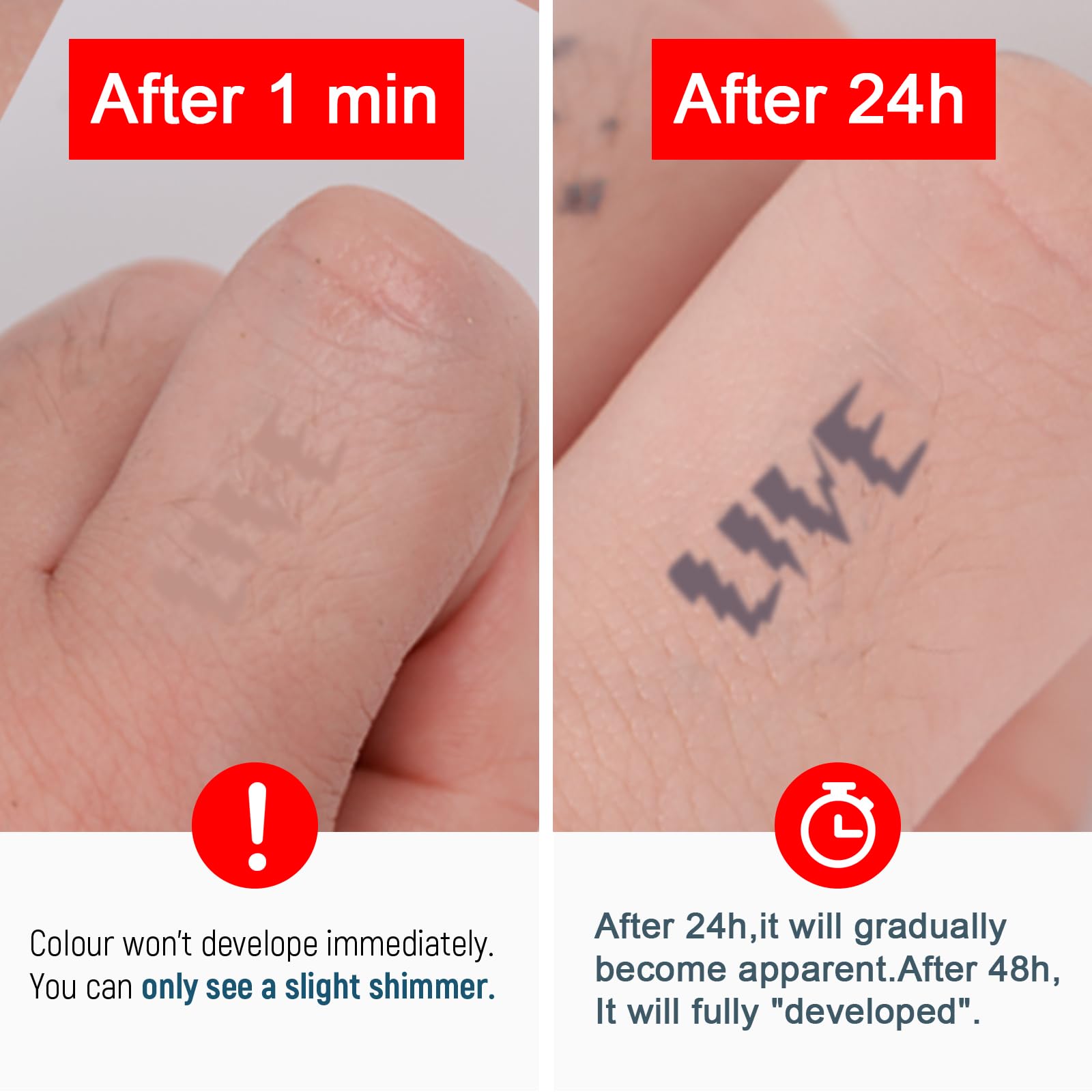 100PCS Semi Permanent Temporary Tattoos for Adults - Waterproof Fake Tattoos Lasts 1-2 Weeks - Punk Style Small Tattoos for Finger Hand Arm Body - Perfect for Parties Festivals Halloween Costumes & Cosplay