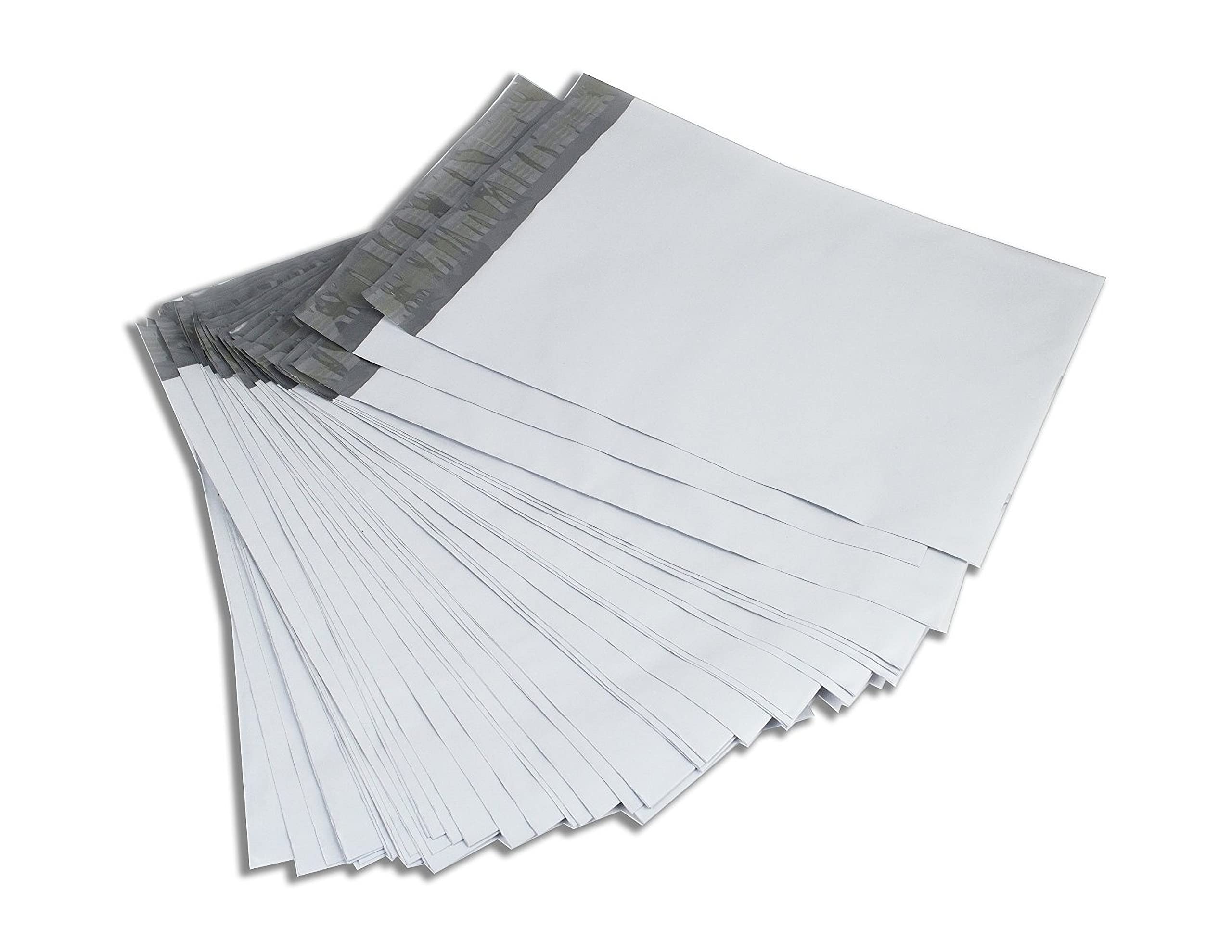 9527 Self-Sealing Poly Mailers - 10x13 Inches 2.5 Mil Shipping Envelopes (100 Pack, White) | Waterproof Mailing Bags for Ecommerce, Clothing, Books & Online Store Packaging