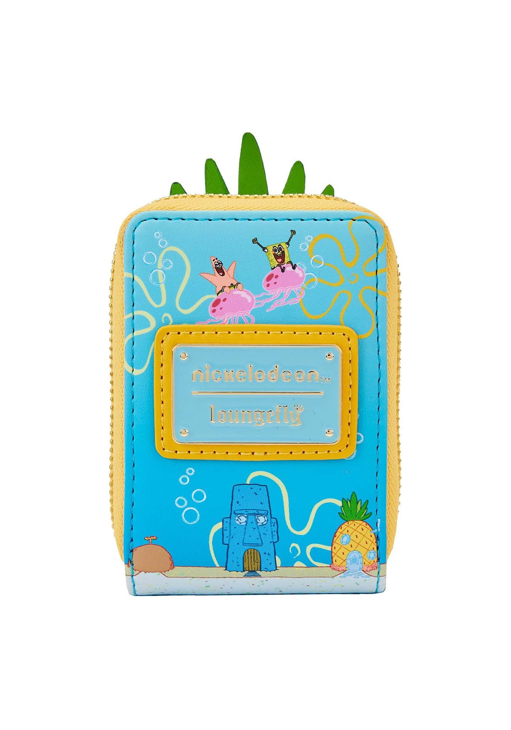 Loungefly Nickelodeon SpongeBob SquarePants Pineapple House Accordion Wallet for Women & Men - SpongeBob Collectible Zipper Wallet for Cosplay, Theme Parks & Everyday Use