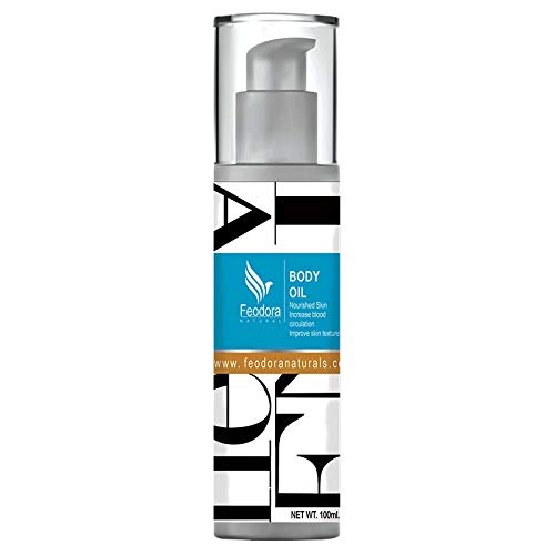 Feodora NATURAL Body Oil for Dry Skin - 100ml Hydrating & Nourishing Moisturizer with Organic Ingredients | Perfect for Massage, After Shower & Daily Skincare Routine