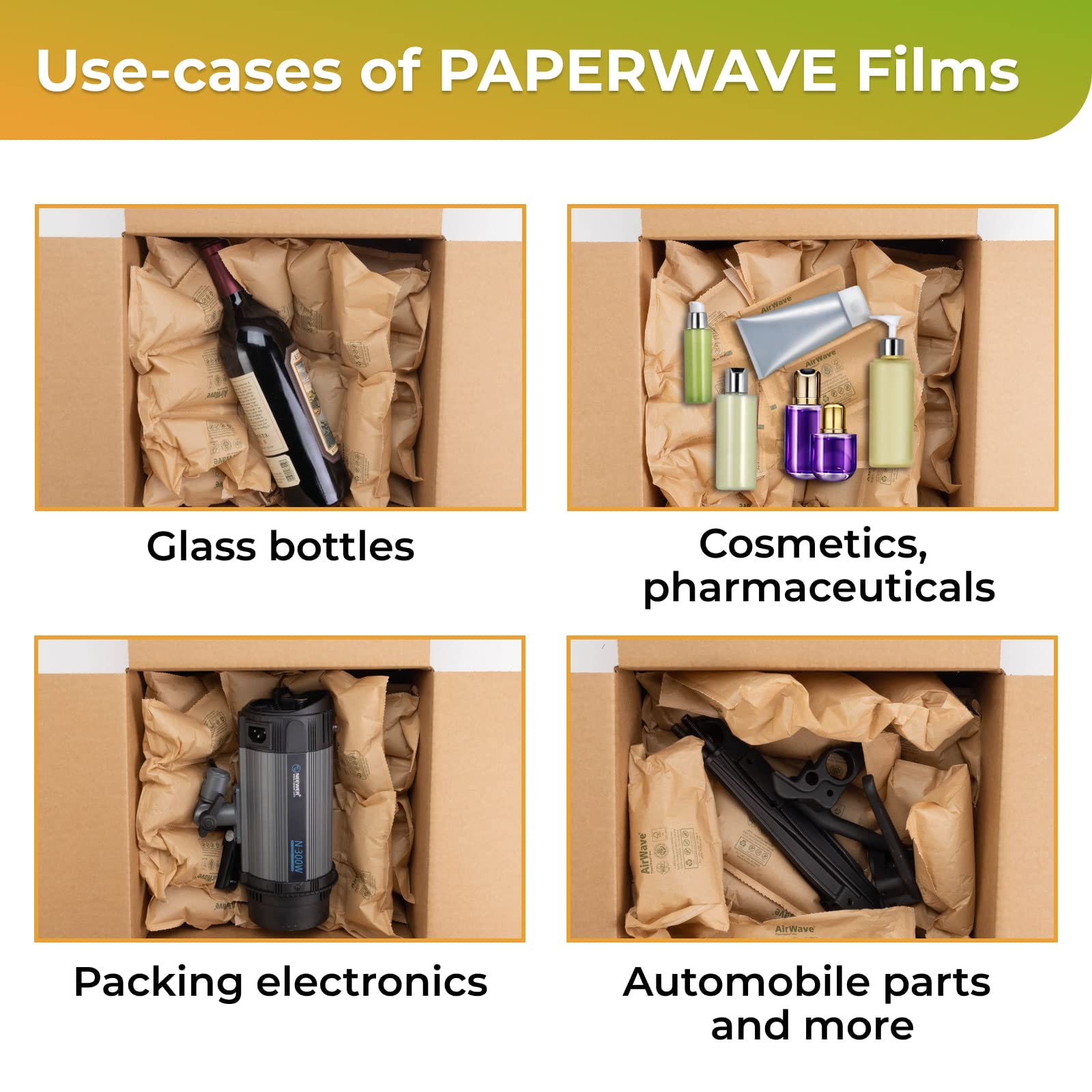Eco-Friendly PaperWave-7.1 Plastic-Free Air Pillows for Packaging | 8