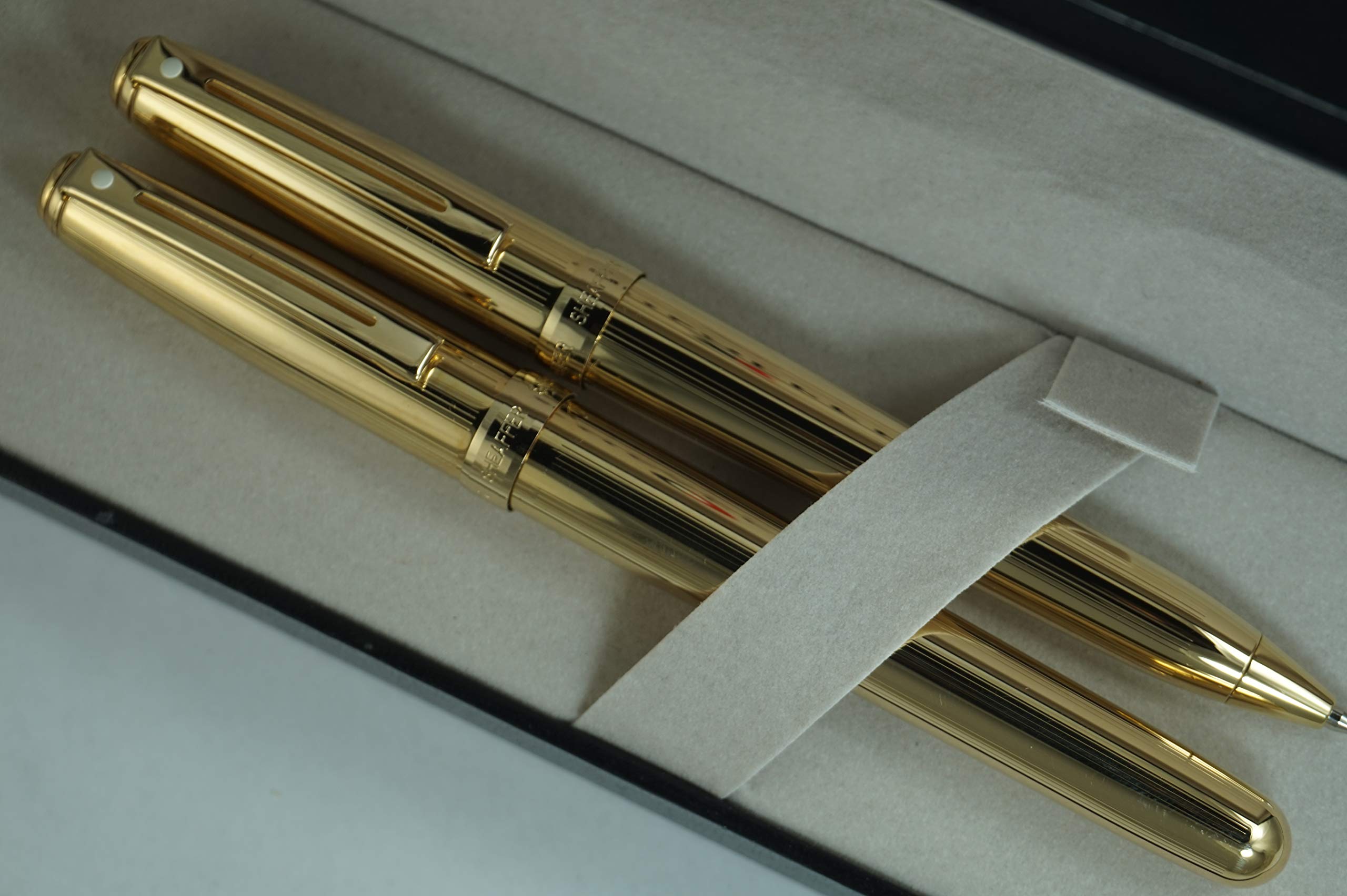 Sheaffer Signature Prelude 22KT Gold Barrel Rollerball Pen & 0.7mm Mechanical Pencil Set - Luxury Writing Instruments for Office, Business Gifts & Collectors