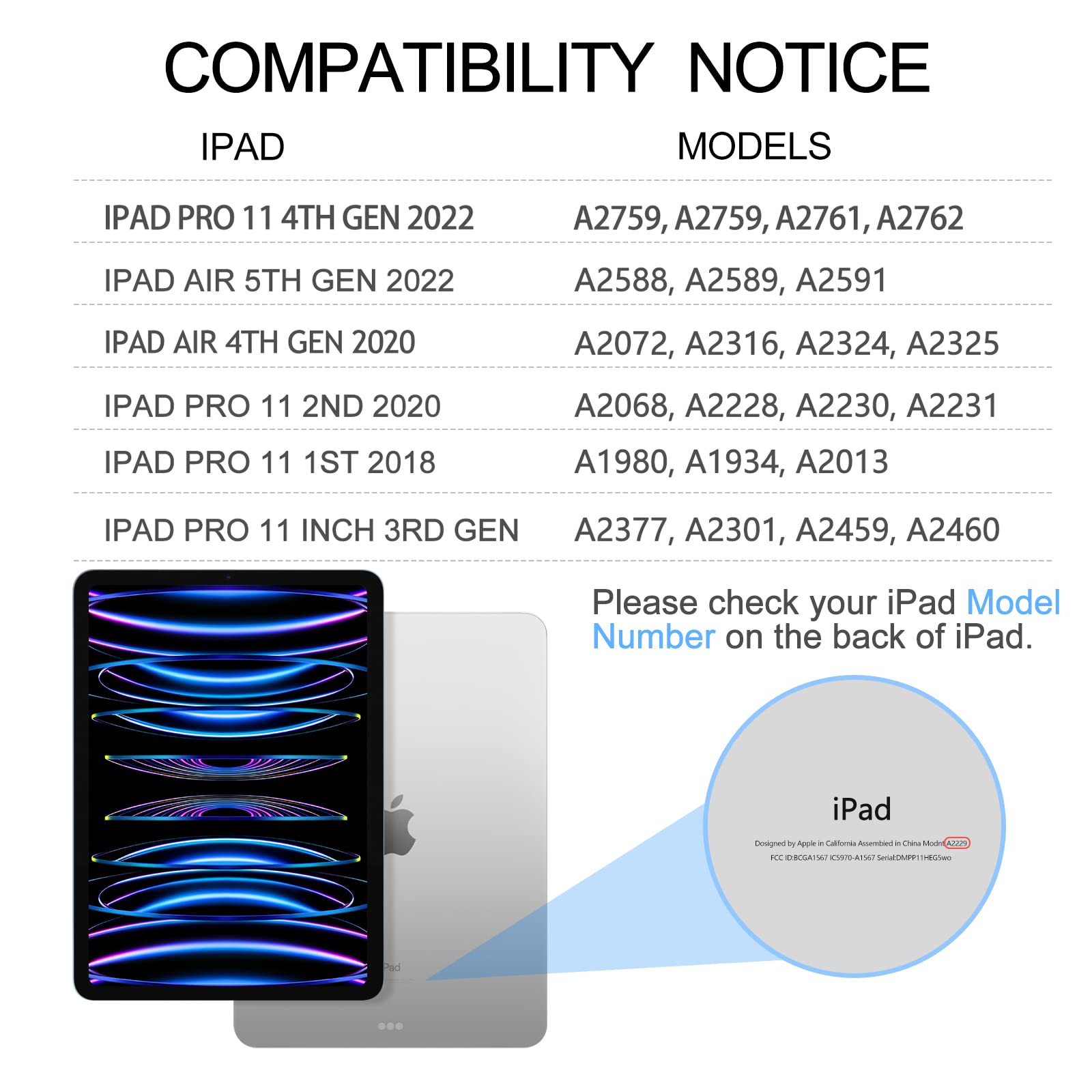 KVAGO Bluetooth Keyboard Case for iPad Air 11-inch (M2 2024)/10.9-inch (5th & 4th Gen) & iPad Pro 11'' (1st/2nd/3rd Gen) - Slim Protective Cover with Backlit Keys | Perfect for Work, Travel & Study (Pearl White)