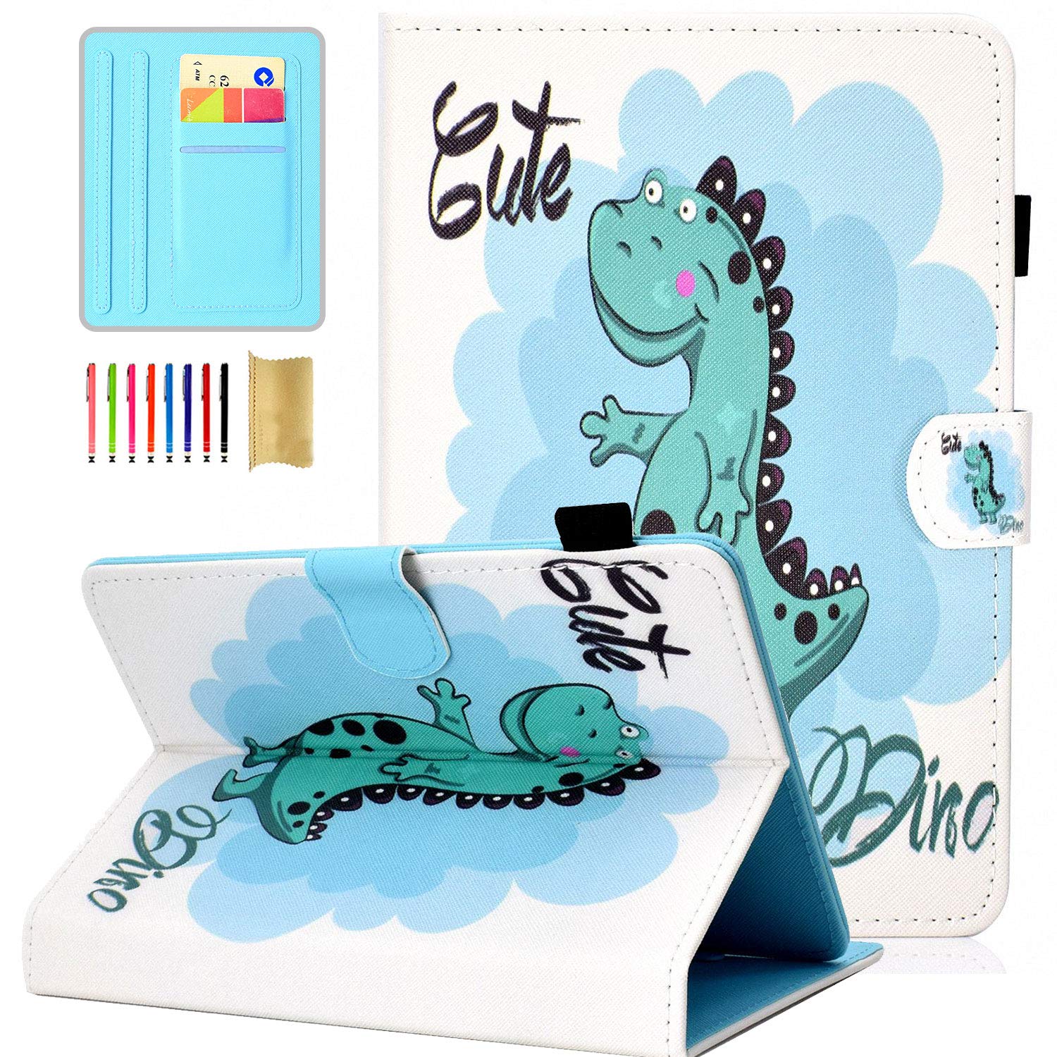 Universal 10 Inch Tablet Case - APOLL PU Leather Folio Stand Cover for 9.5-10.5