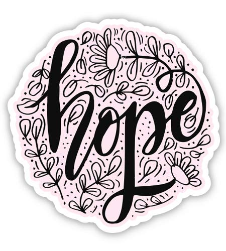 Hope - 12 Inch Waterproof Vinyl Sticker Decal for Cars, Laptops, Windows - Durable Outdoor & Indoor Decorative Sticker