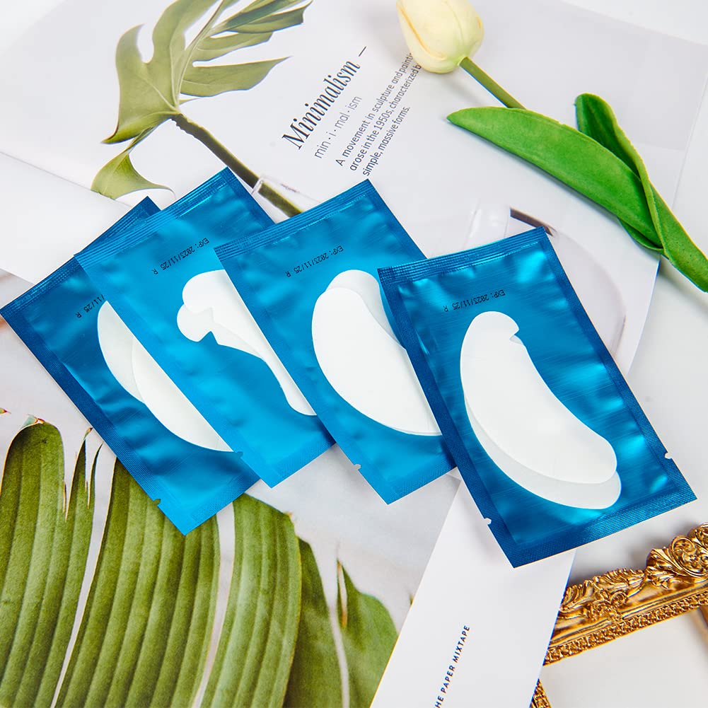 50 Pairs Blue Eyelash Extension Under Eye Gel Pads - Lint Free Lash Patches for Professional Salon & DIY Use - Perfect for Eyelash Extensions, Lash Lifts & Tinting