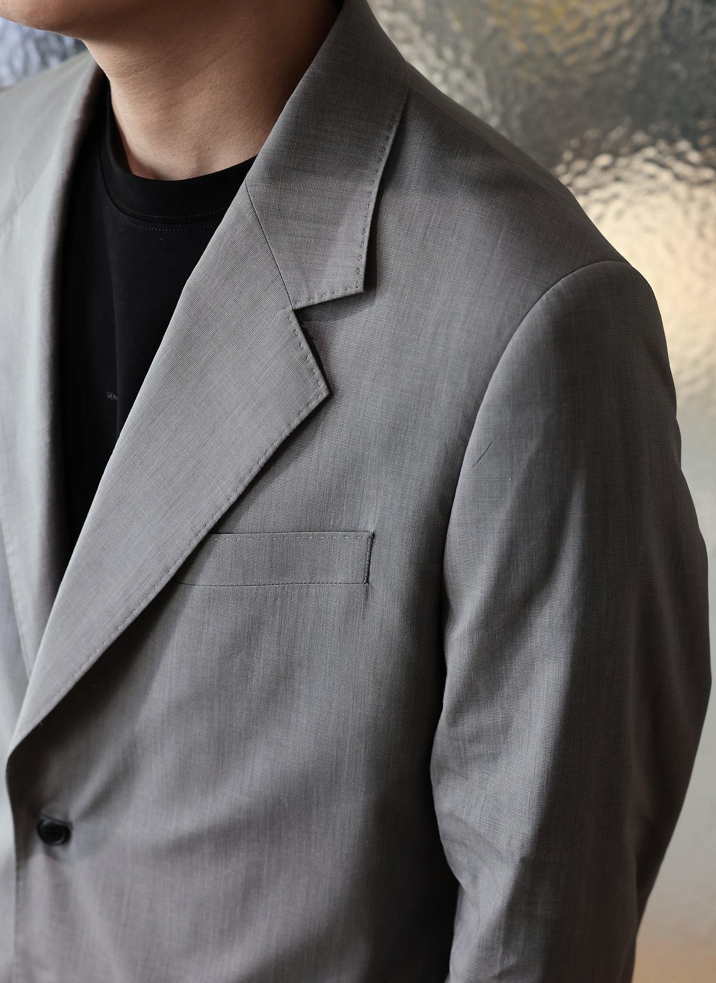 Coolmax Polyester Ramie Construction Suit Blazer for Men - Breathable & Lightweight Business Jacket - Perfect for Office Wear, Formal Events & Summer Weddings