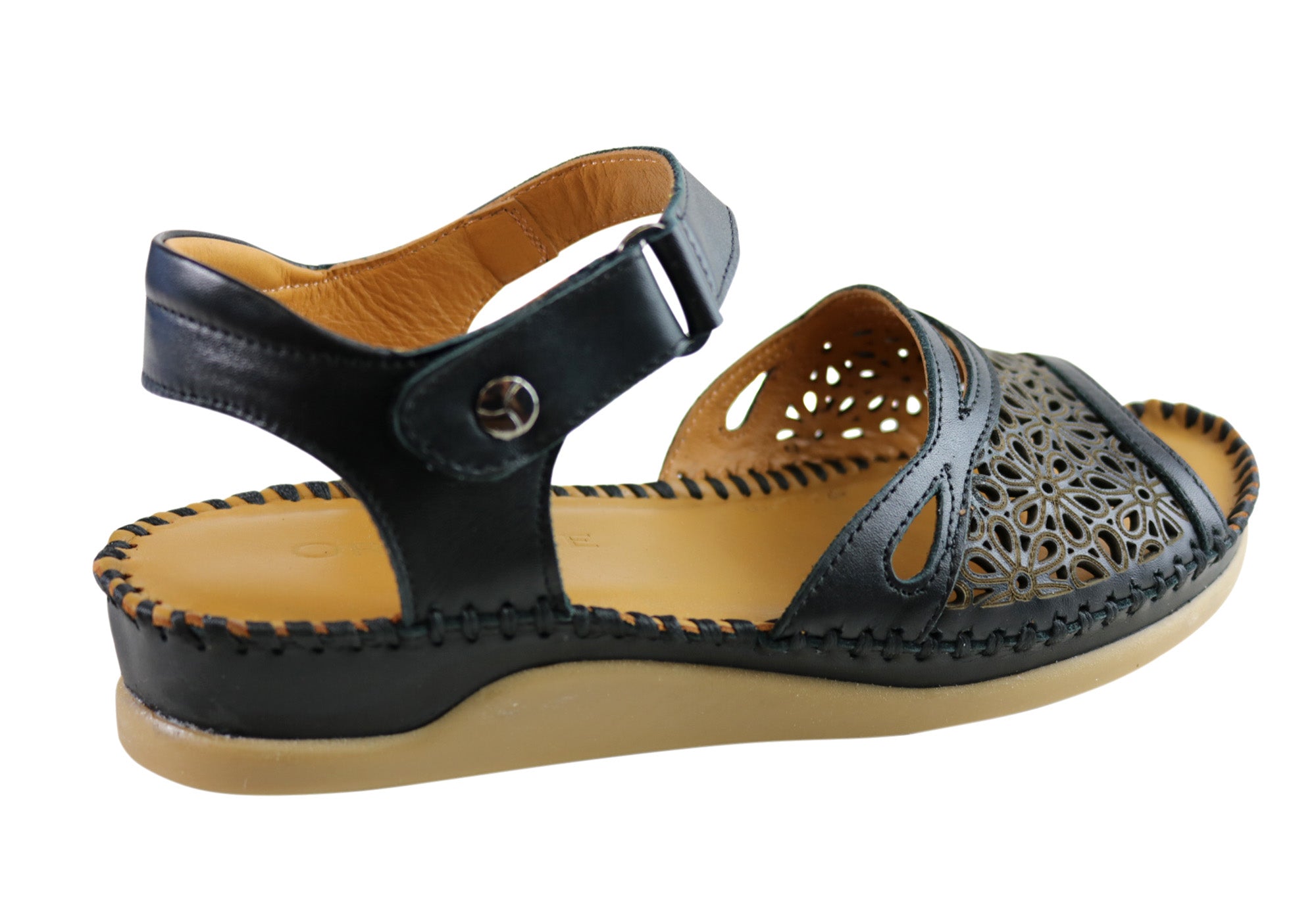 Orizonte Noble Women's European Comfortable Leather Sandals - Stylish Summer Walking Shoes for Beach, Vacation & Casual Outings