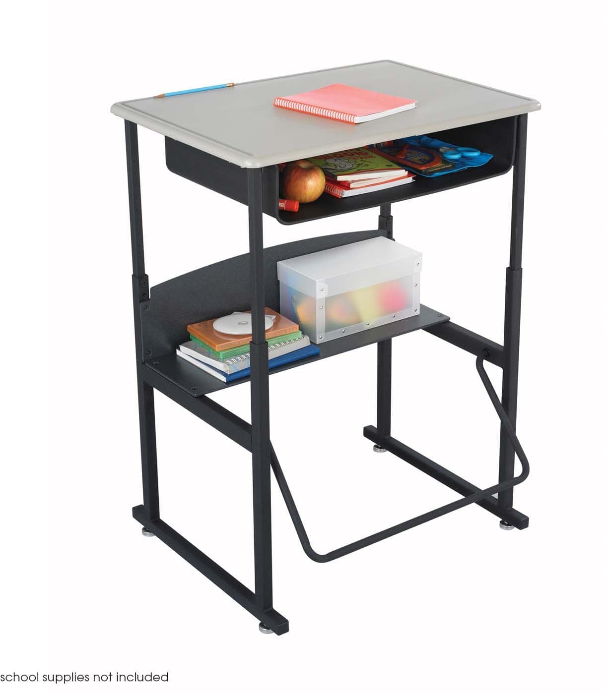 AlphaBetter® Adjustable Height Student Desk with Book Storage - 28