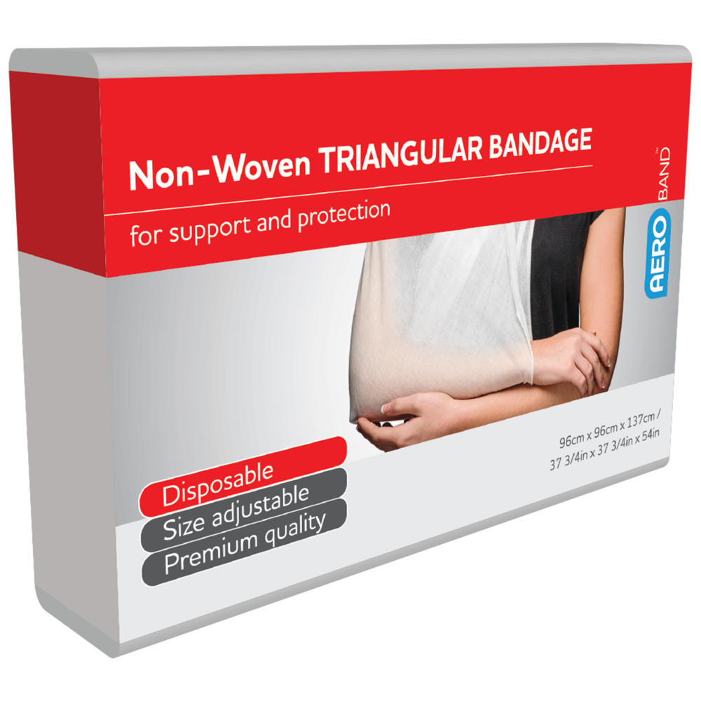 10 Pack Non-Woven Triangular Bandages 96cm x 96cm x 136cm - First Aid, Emergency Medical Supplies for Home, Travel & Outdoor Activities