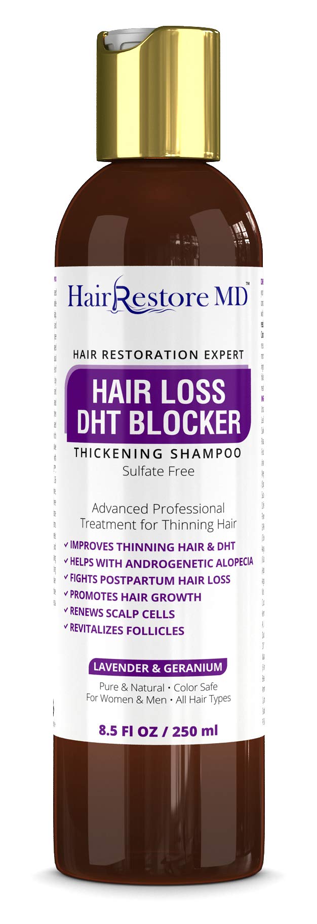 Biotin & Caffeine Hair Growth Shampoo for Men & Women - DHT Blocker with Lavender & Geranium for Thinning Hair, Sulfate-Free Thickening Formula - Perfect for Daily Use & Hair Regrowth Routine