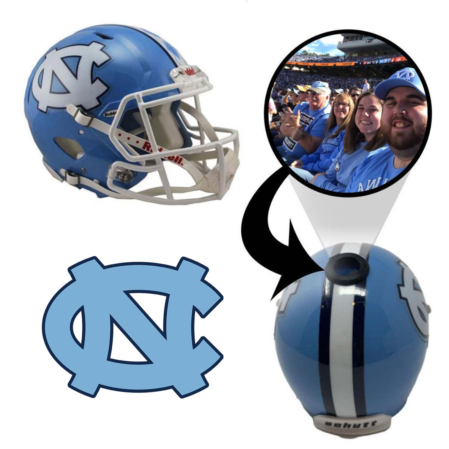 North Carolina Tar Heels College Football Mini Helmet - Officially Licensed Collectible - Perfect for Fans, Display & Gifts - Game Room, Man Cave & Sports Memorabilia Collection