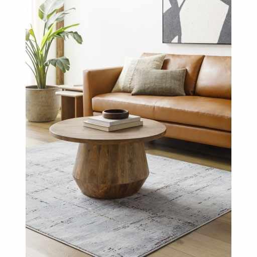 Hauteloom Concordia Modern Abstract Area Rug - Bohemian Distressed Neutral Carpet for Living Room, Bedroom, Dining Room - Gray, Beige, Orange, Red - 5'3