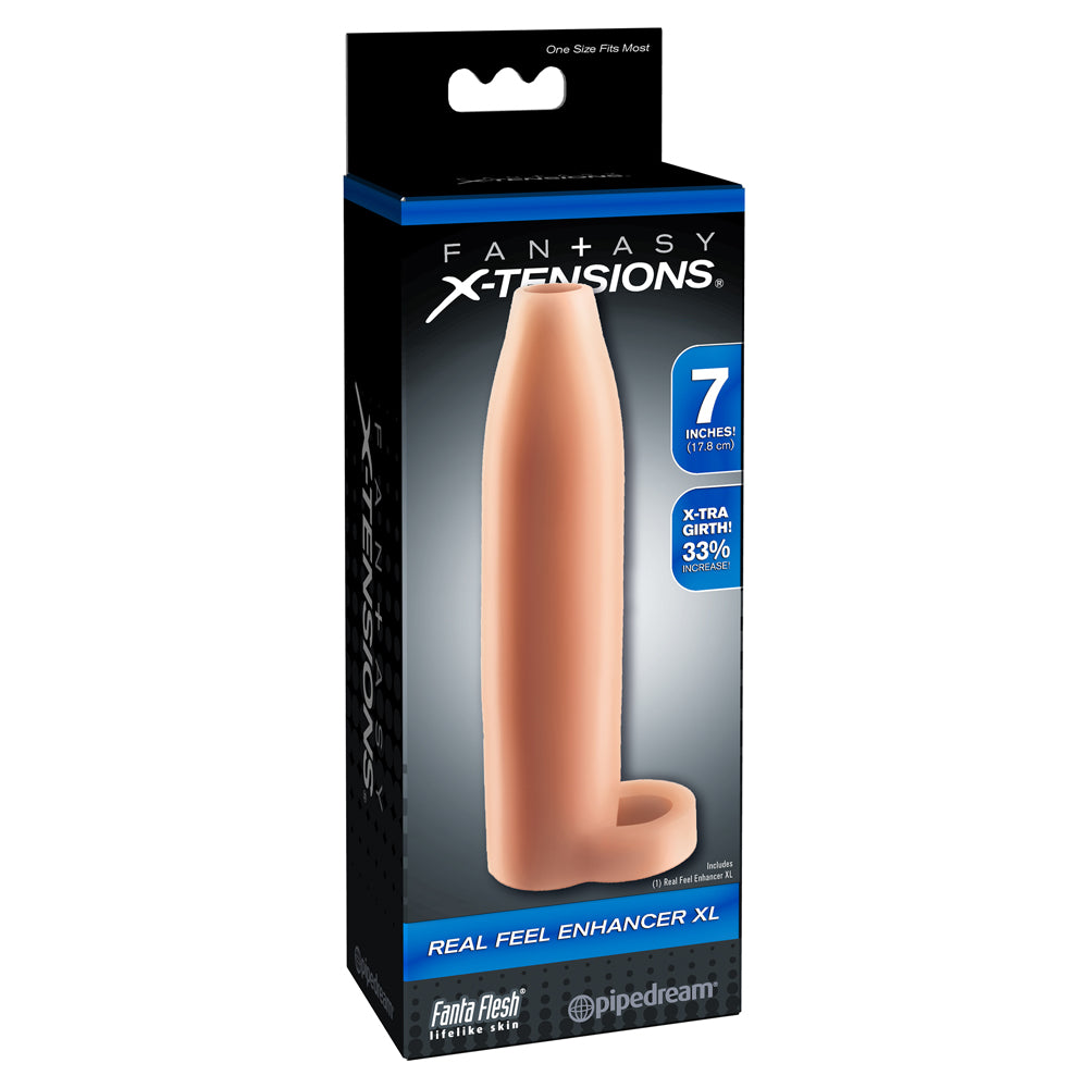 Fantasy X Tensions Real Feel Enhancer XL - Ultra Realistic Pleasure Toy for Couples & Solo Play - Perfect for Spicing Up Your Intimate Moments