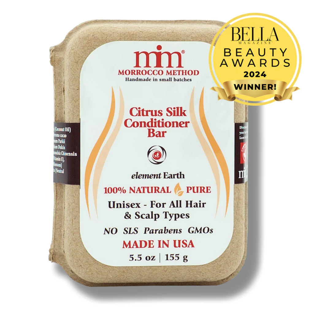 Natural Citrus Silk Conditioner Bar for Hair - Vegan, Sulfate-Free & Eco-Friendly | Perfect for Travel, Gym & Sustainable Hair Care