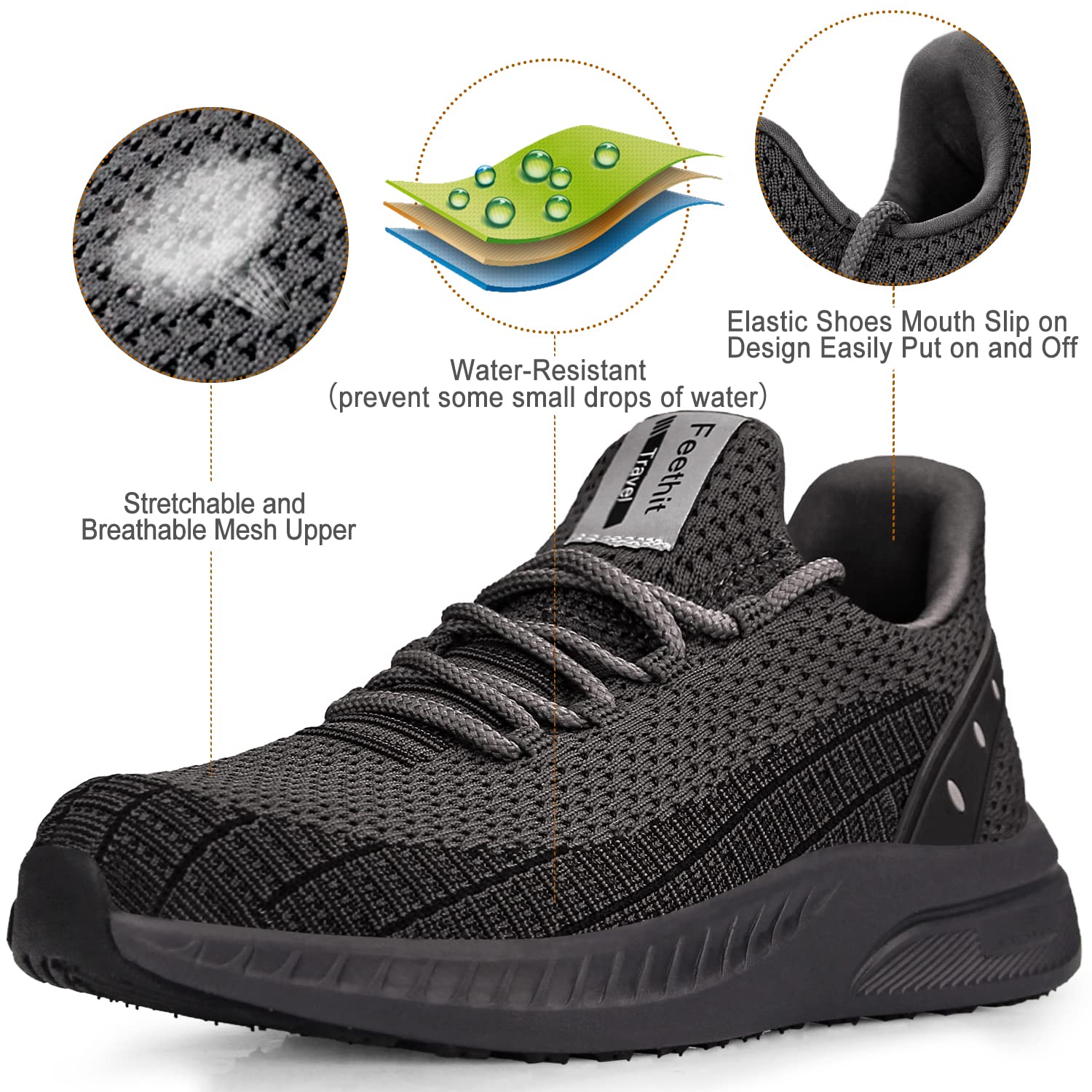 Feethit Women's Lightweight Tennis Running Shoes - Breathable Walking Sneakers for Gym, Work, Travel - Ideal for Nurses, Waitresses & Active Women | Perfect for Jogging, Nursing Shifts & Daily Wear