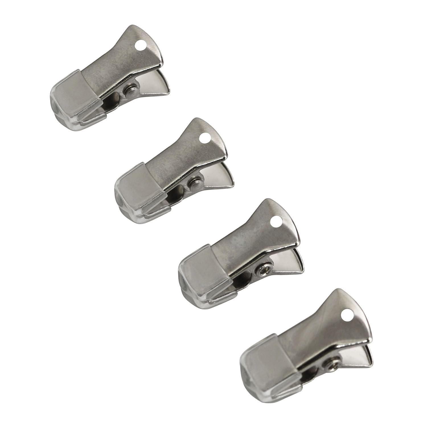 40PCS Metal Small Flat Mouth Clips - Non-Slip DIY Sweater & ID Badge Holders for Clothing & Glasses