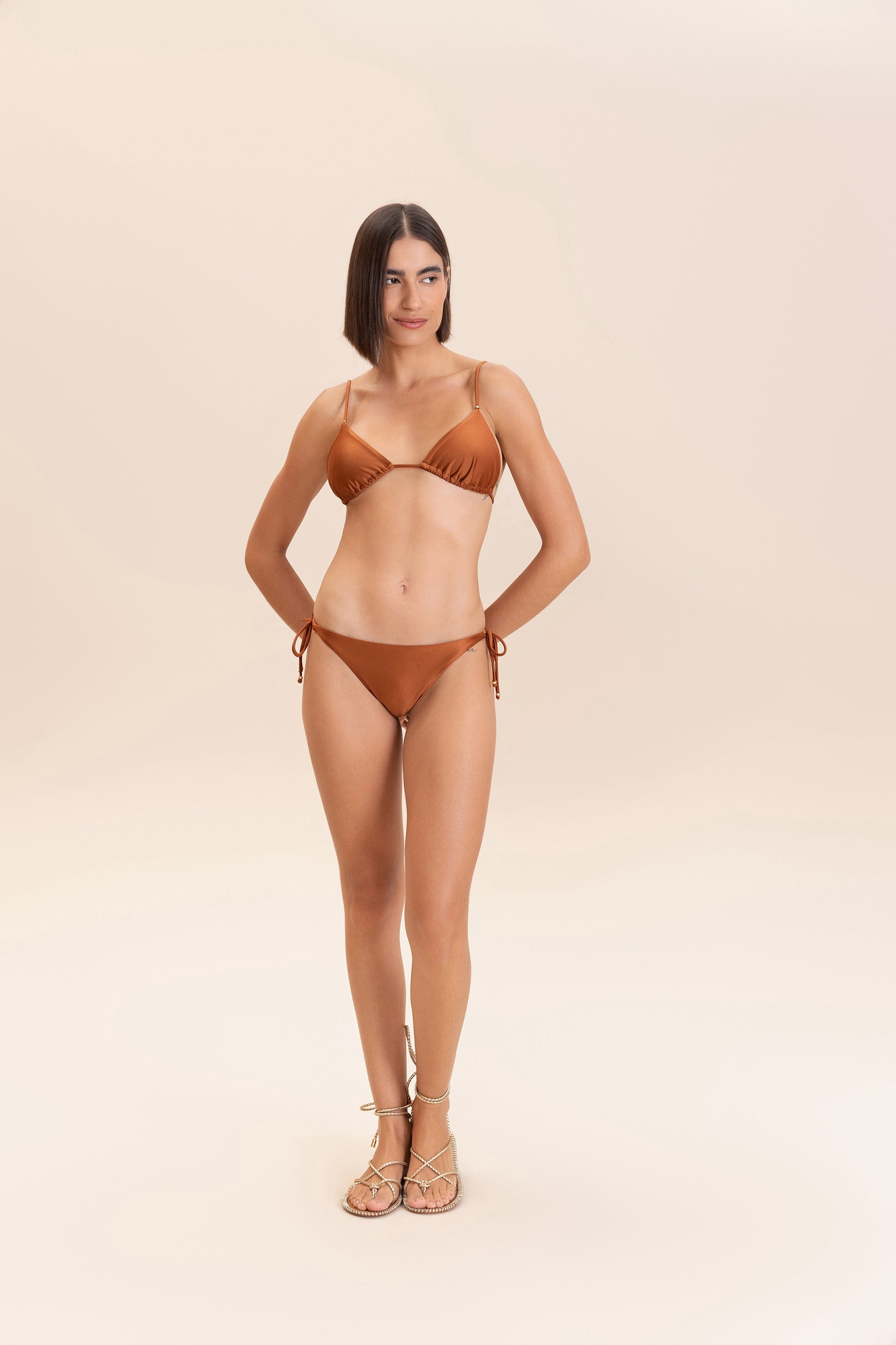 Shine Tie Side Bikini Bottom - High Waisted Swimwear for Women, Sexy Beach Bikini Panties with Adjustable Ties - Perfect for Pool Party, Vacation & Summer Beach Wear