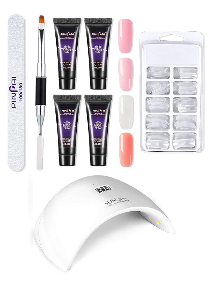 Store2508 Professional Poly Nail Gel Extension Kit (Set C) - Long-Lasting Acrylic Nails for Salon & Home Manicures