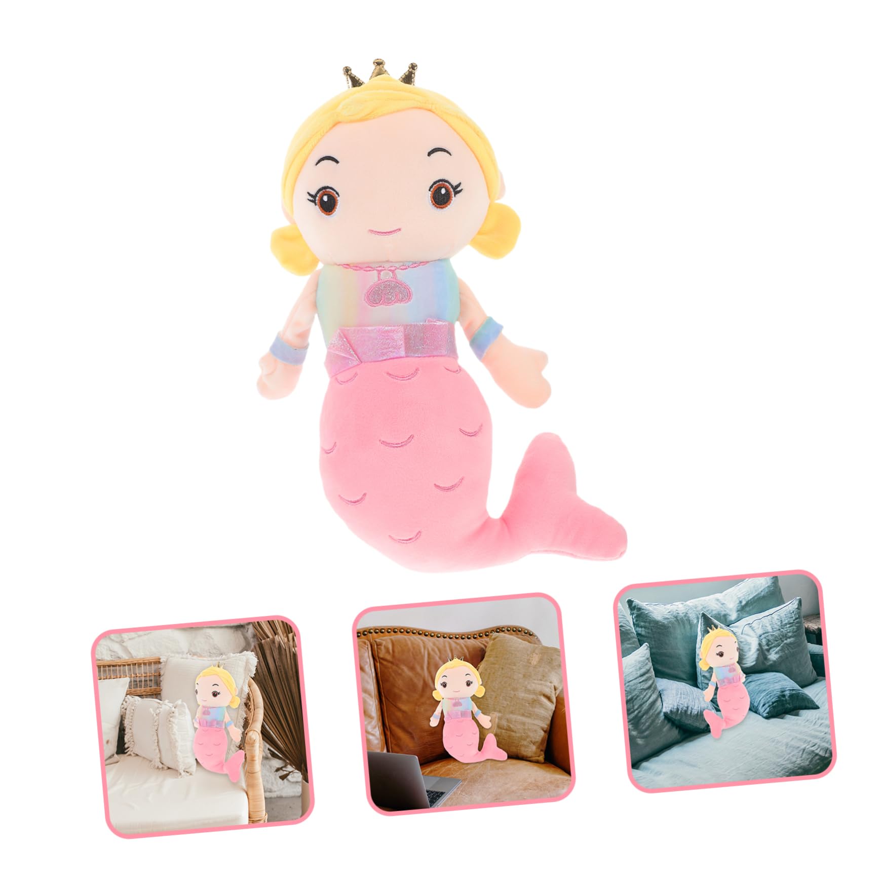ORFOFE Mermaid Doll Plush Toy for Kids - Stitch Baby Doll, Soft Cotton Cartoon Mermaid Stuffed Animal for Girls & Boys - Perfect for Bedtime, Playtime & Gift Giving