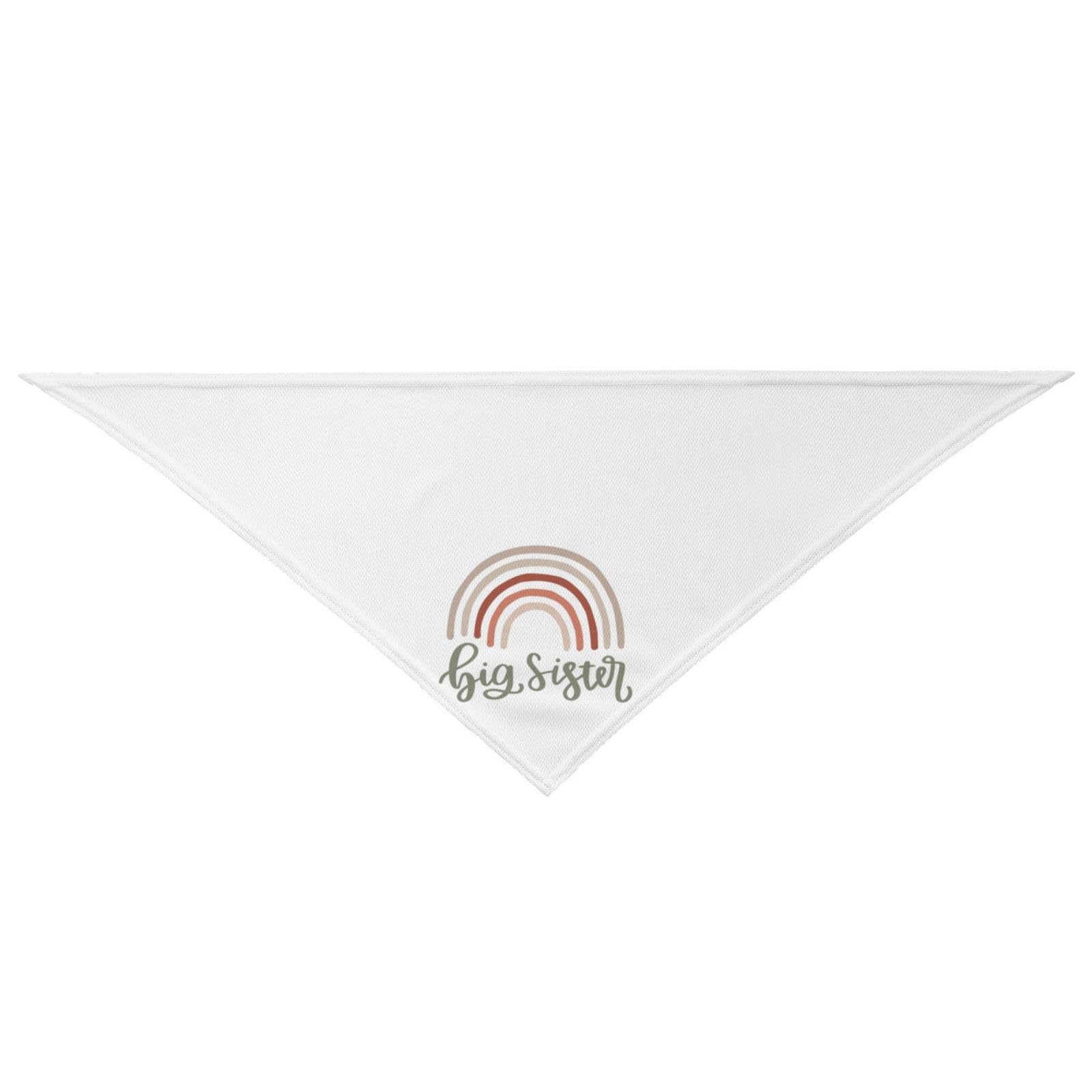 Rainbow Dog Bandanas for Big Sisters - Cute Pet Bandanas for Parties & Costume Accessories - Perfect Gift for Dog Lovers (White) - Great for Birthday Celebrations, Pet Photos & Special Occasions
