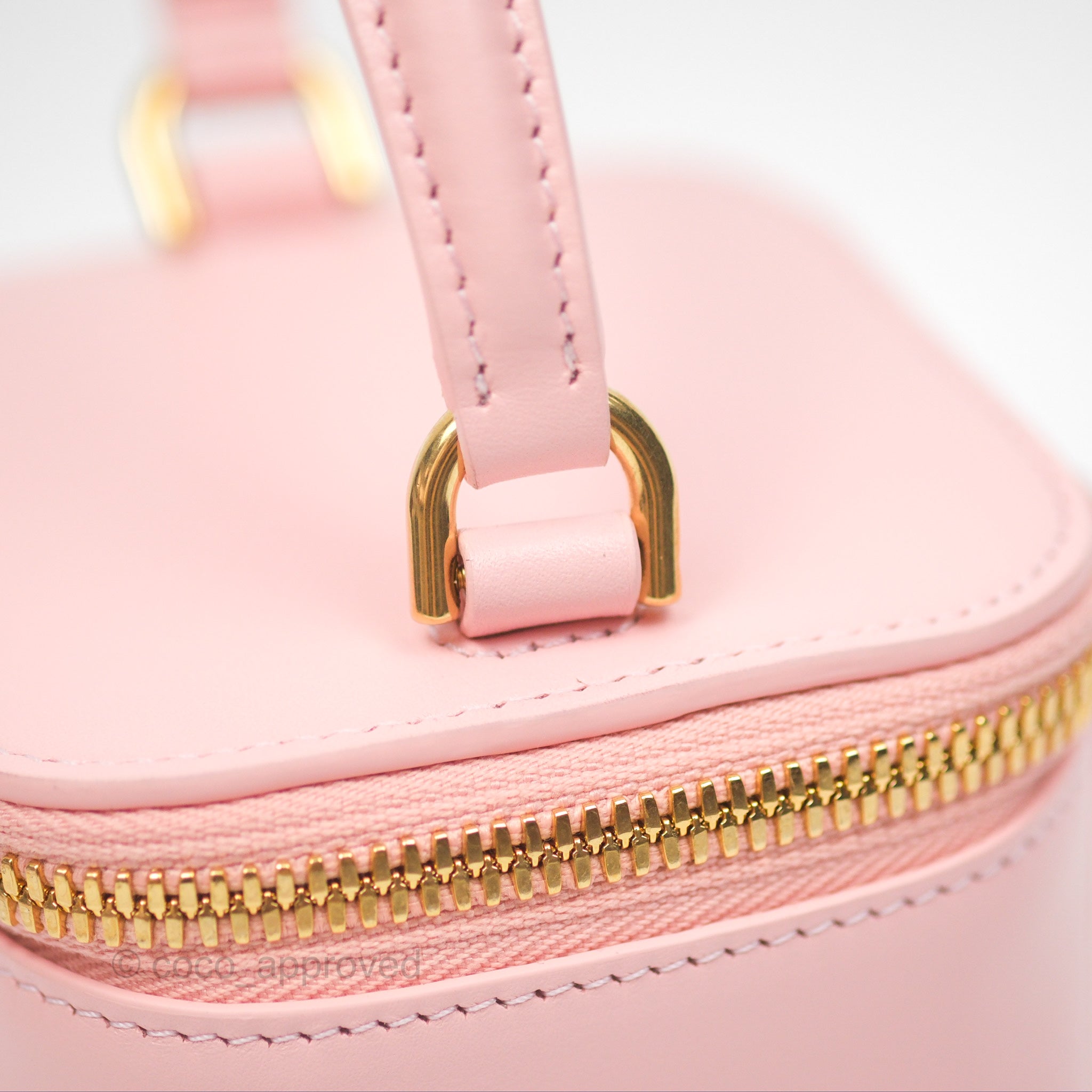 Celine Mini Vanity Case in Triomphe Smooth Calfskin Leather - Light Pink Crossbody Bag for Women | Perfect for Date Night, Travel & Everyday Use