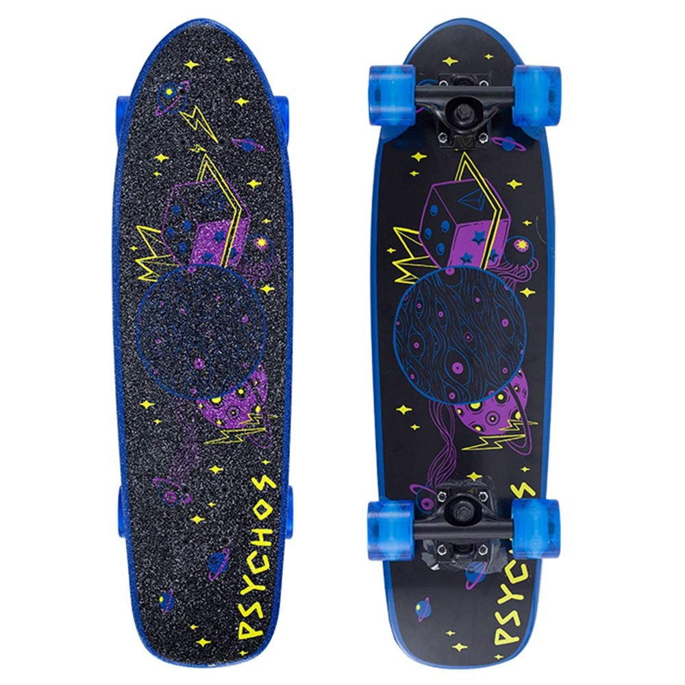 Best Beginner Skateboard for Kids & Teens - Lightweight, Portable with ABEC-7 Bearings, Multi-Color Options - Perfect for Commuting, Tricks & Outdoor Fun (Color: F)