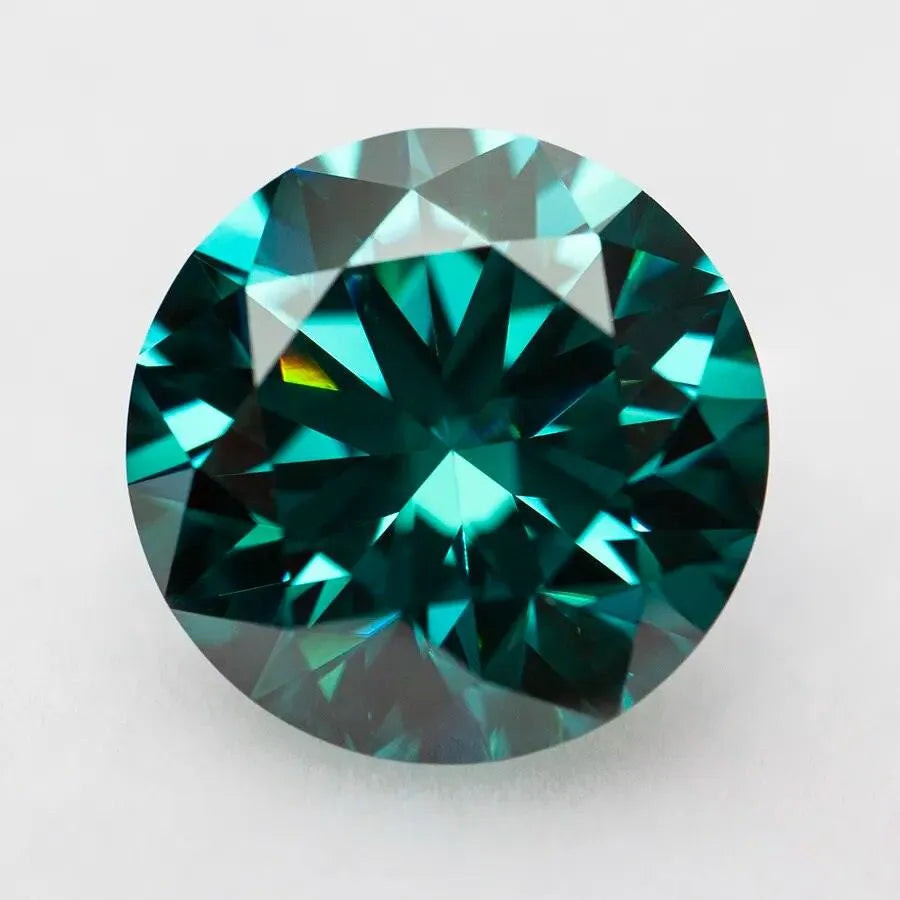 Loose Moissanite Stones - Pink, Black, Green, Blue, Yellow, Purple, Gray, Red | Round Cut GRA Certified Diamonds & Gemstones for Jewelry Making, Engagement Rings & Wedding Bands