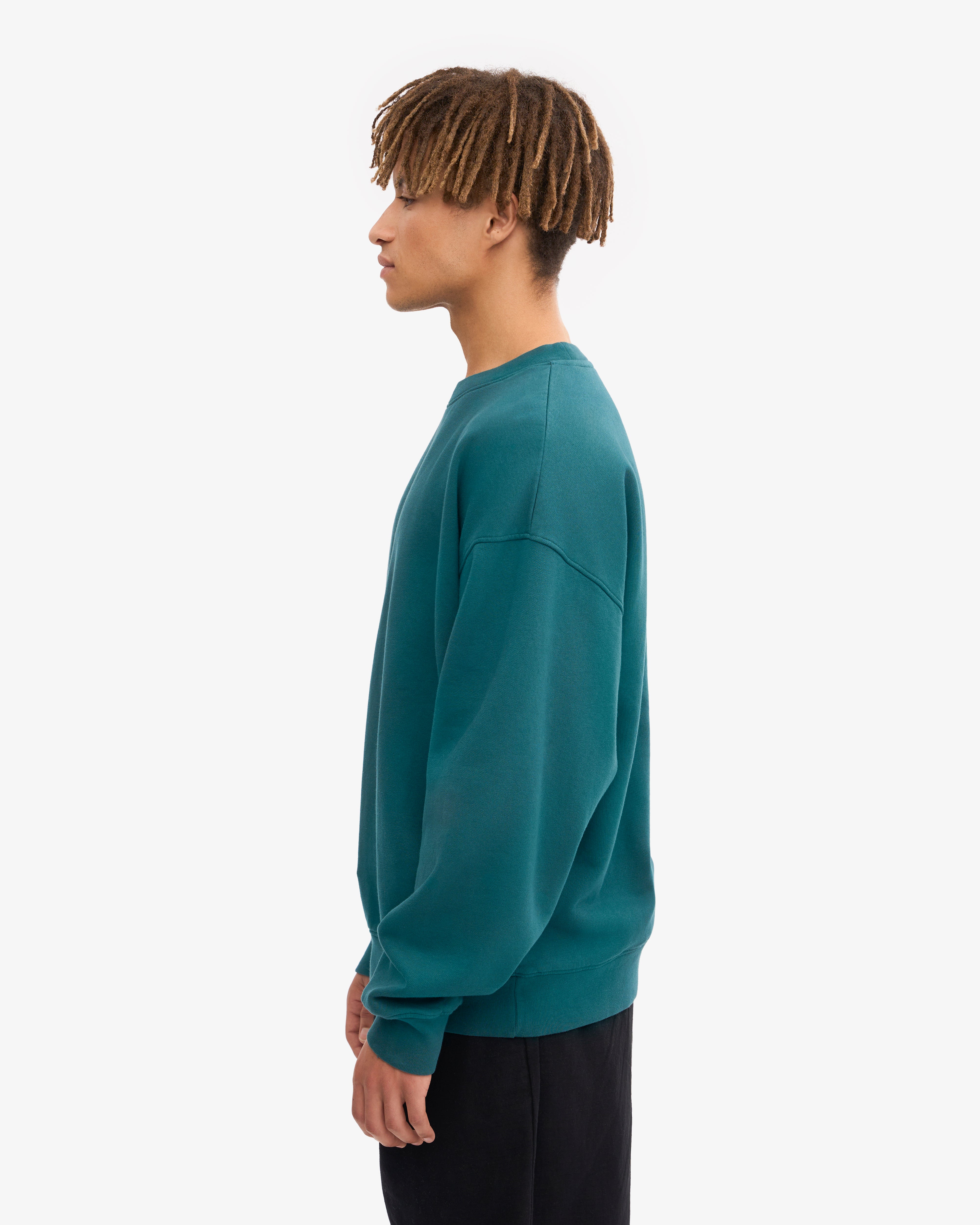 Organic Oversized Crewneck Sweatshirt - Soft & Comfortable Ocean Green Pullover for Men & Women | Perfect for Casual Wear, Loungewear & Outdoor Activities