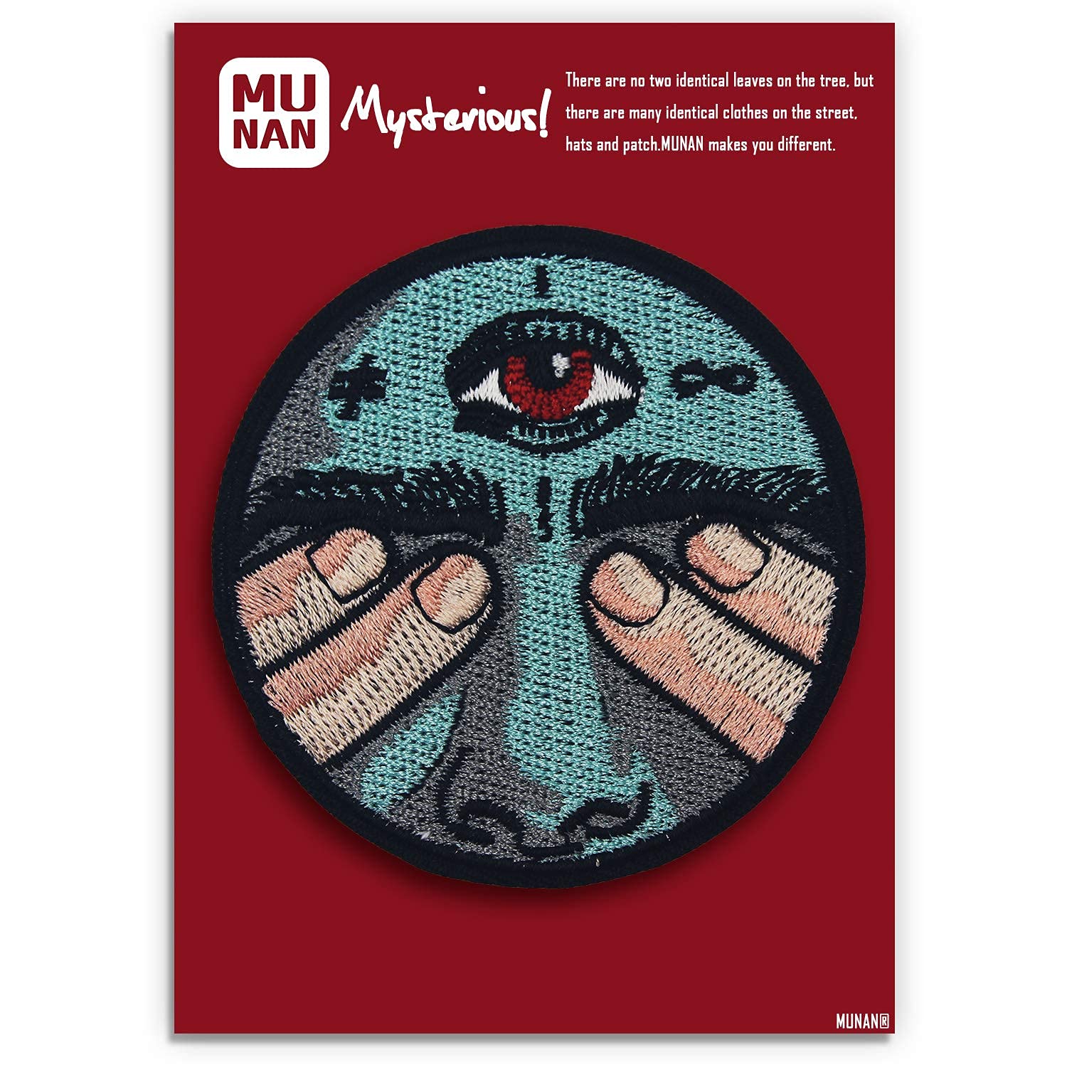 DIY MUNAN Embroidered Iron-On/Sew-On Patch - Funny 'I See What I Don't Want to See' Applique Badge for Jackets, Hats, Bags & Denim - Custom Clothing Embellishment for Teens & Adults