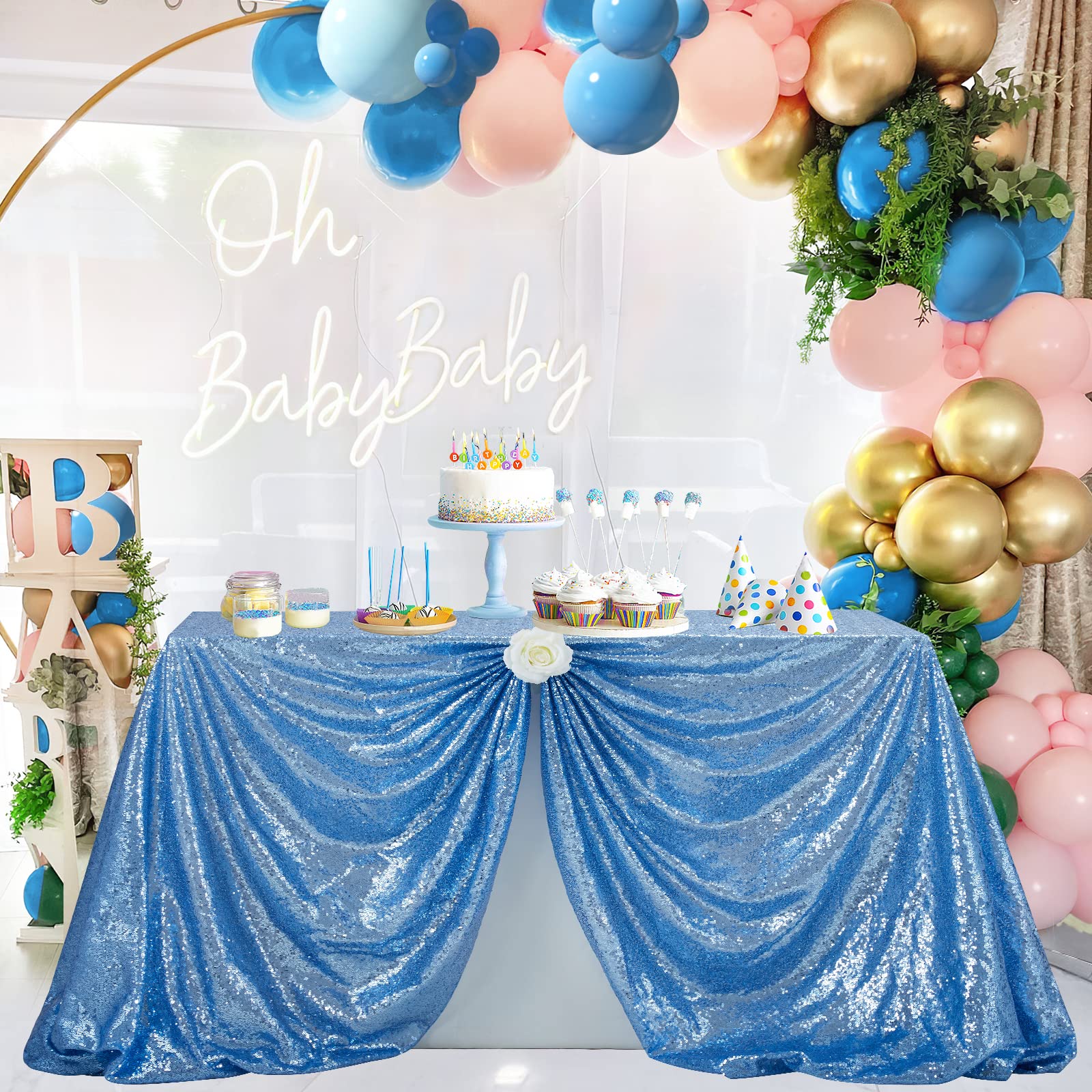 Sparkly Sequin Tablecloth 60x102