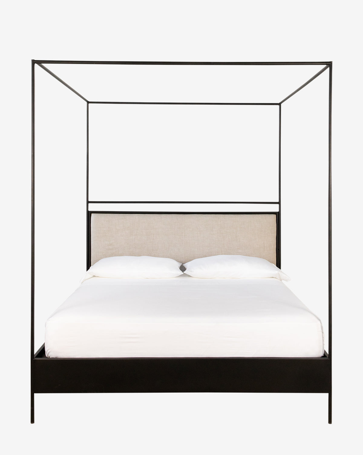 Stylish Sutherland Canopy Bed Frame - Queen Size Wooden Four Poster Bed with Curtains for Romantic Bedroom Decor | Perfect for Master Bedrooms, Guest Rooms & Boho Chic Home Design