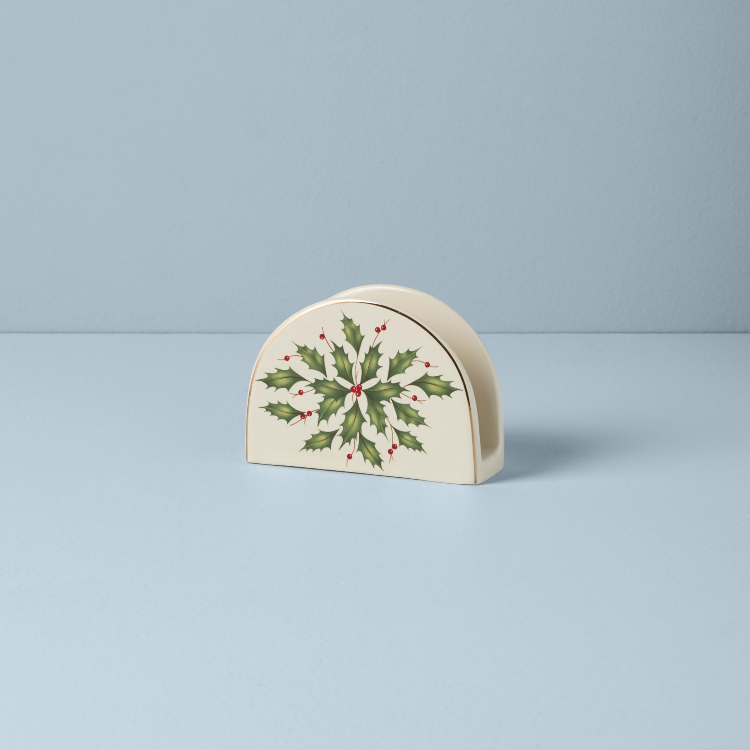 Lenox 870004 Holiday Napkin Holder - Festive Christmas Table Decor for Holiday Entertaining & Dinner Parties - Perfect for Thanksgiving, Christmas & New Year Celebrations