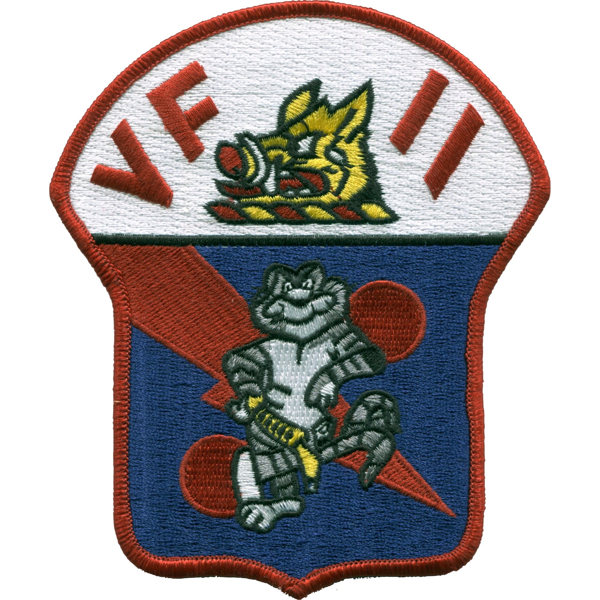 VF-11 Patch The Red Rippers - Version A - Embroidered Military Patch for Jackets, Caps & Bags - Perfect for Collectors, Veterans & Aviation Enthusiasts