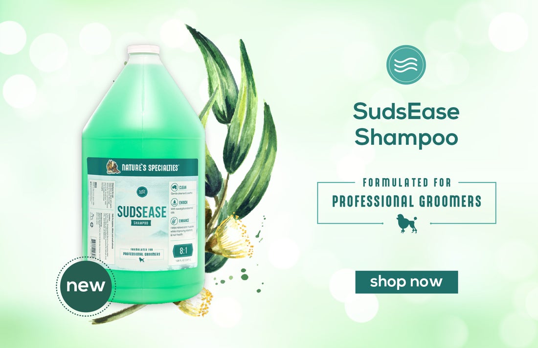 Nature's Specialties SudsEase Shampoo - Gentle Cleansing for Dogs & Cats | Hypoallergenic Pet Shampoo for Sensitive Skin | Perfect for Bath Time & Grooming at Home