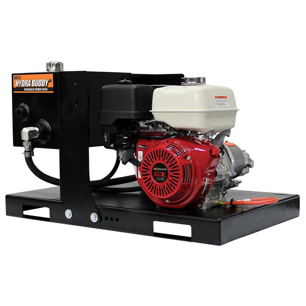 Brave Hydraulic Power Pack - 3000 PSI High Pressure, 5 GPM Flow Rate, Recoil Start System with Honda GX390 Engine - Ideal for Log Splitters, Dump Trailers & Construction Equipment
