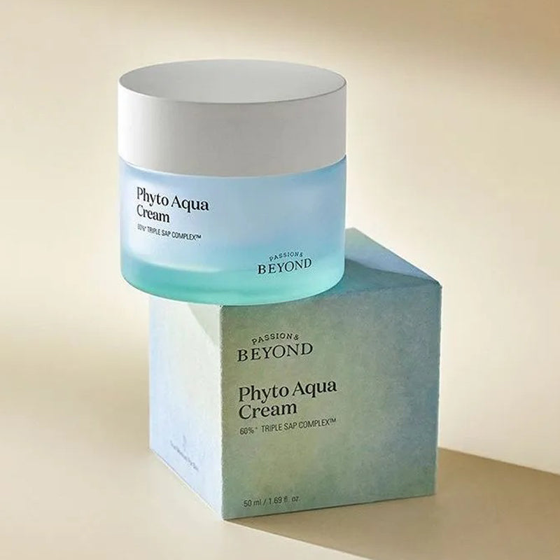 BEYOND Phyto Aqua Cream 50ml - Hydrating Moisturizer for Dry Skin, Vegan Face Cream with Hyaluronic Acid & Plant Extracts - Perfect for Daily Skincare Routine & Night Care