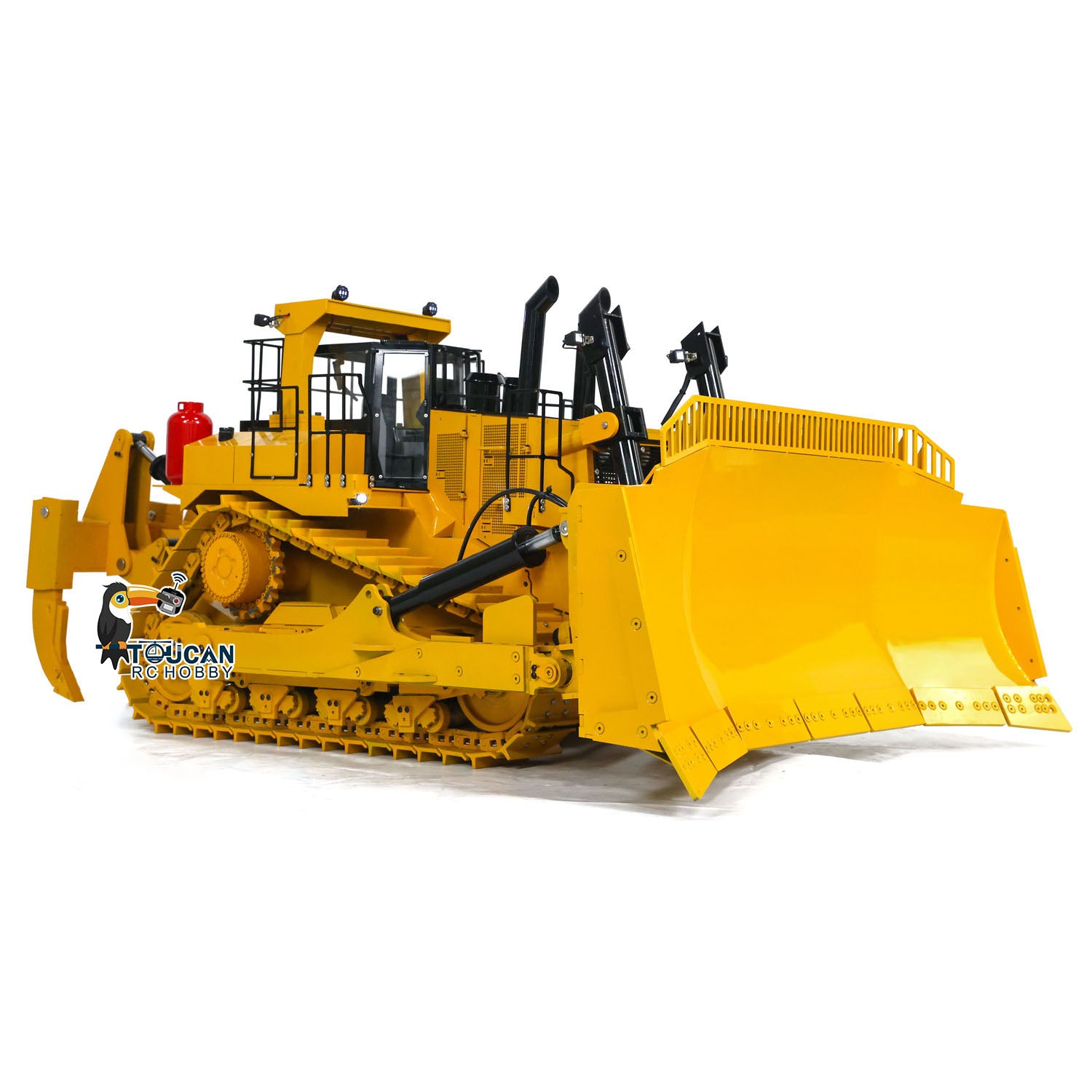 1/10 Scale D11T RC Bulldozer - 3 Plow Hydraulic Radio Control Construction Vehicle, Heavy Duty Simulation Crawler Tractor DIY PNP Model - Perfect for Construction Enthusiasts & RC Hobbyists (Outdoor Play, Collection, Gift Idea)